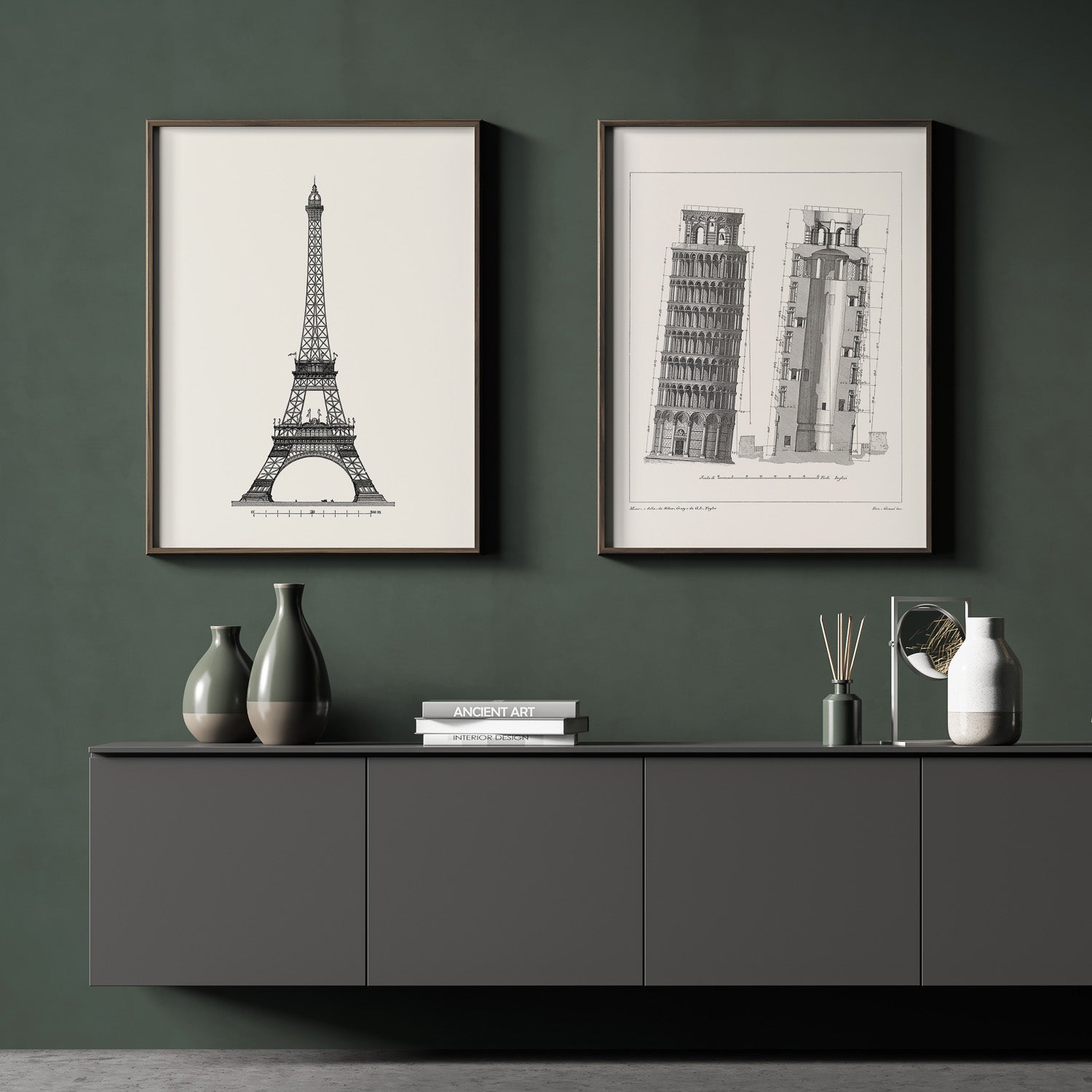 Arkitekturposter - Heminredning med eleganta byggnader och monument