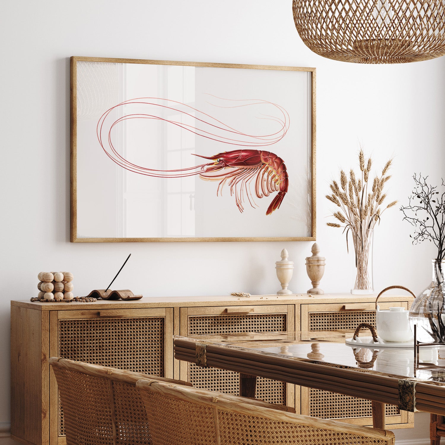 Kökstavla med en Räka Poster – Posters till köket, djurposter, köksposter, tavla till kök