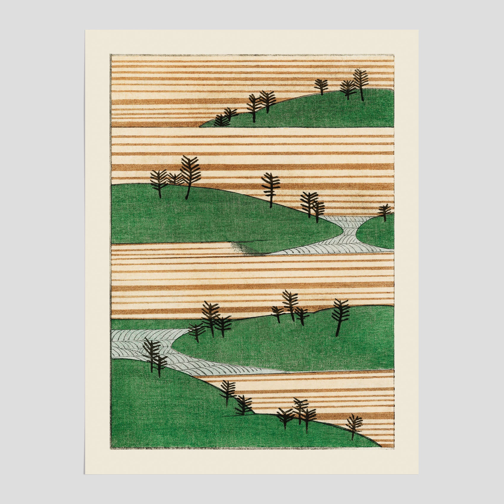 Japanskt Landskap poster – Vintageposter av Watanabe Shōtei
