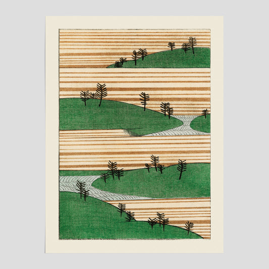 Japanskt Landskap poster  – Vintageposter av Watanabe Shōtei