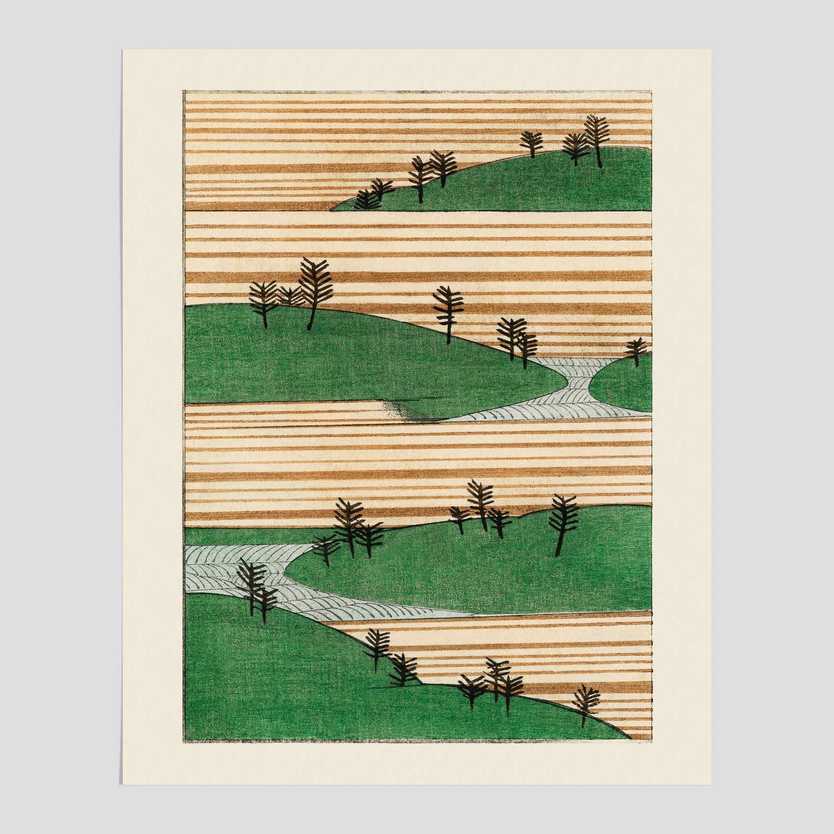 Japanskt Landskap poster – Vintageposter av Watanabe Shōtei