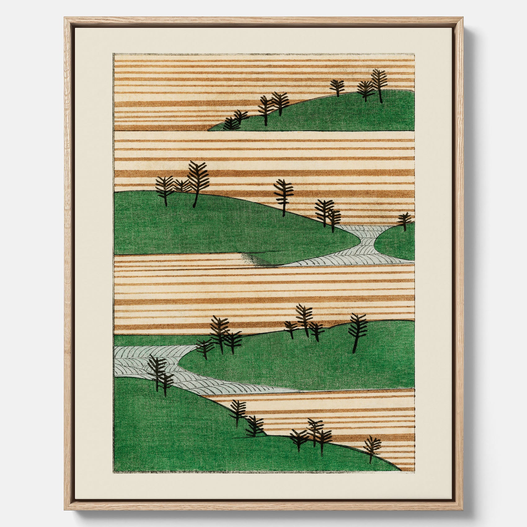 Japanskt Landskap canvas – Vintageposter av Watanabe Shōtei