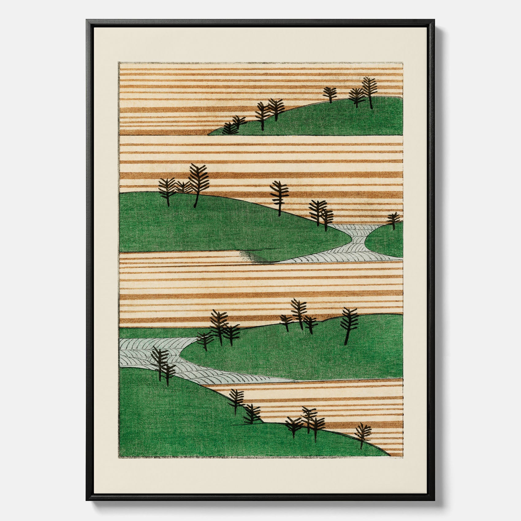 Japanskt Landskap canvas – Vintageposter av Watanabe Shōtei