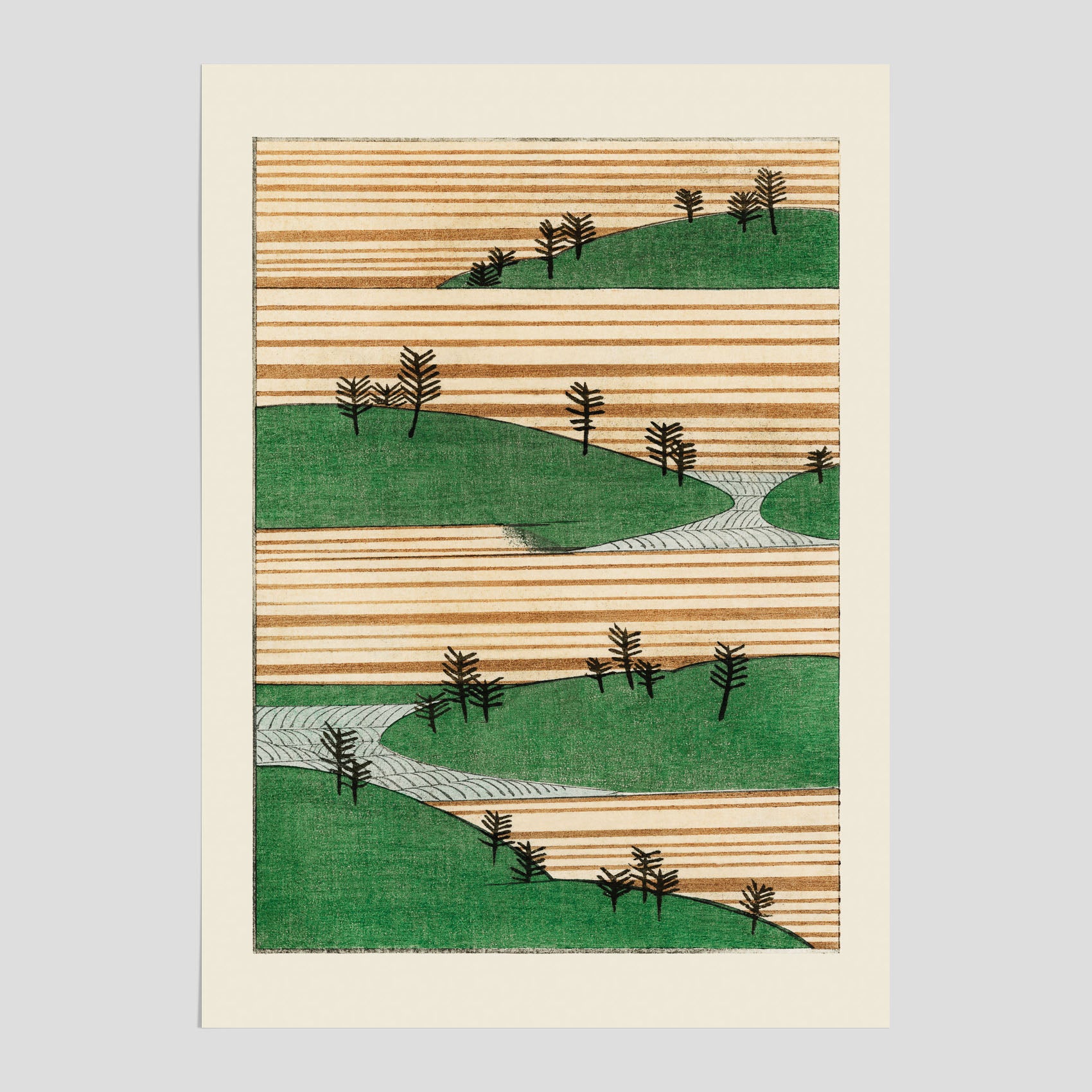 Japanskt Landskap poster – Vintageposter av Watanabe Shōtei