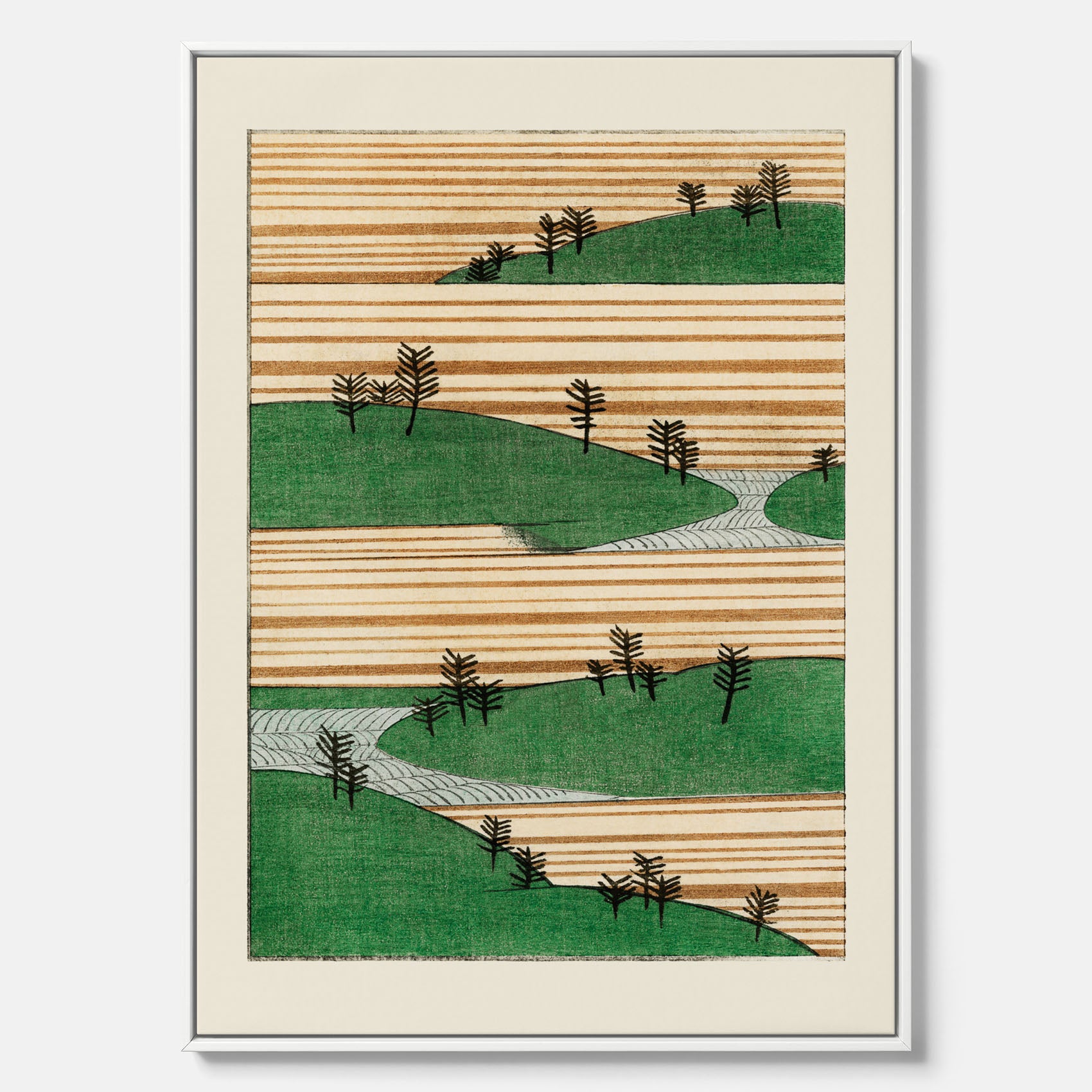 Japanskt Landskap canvas – Vintageposter av Watanabe Shōtei
