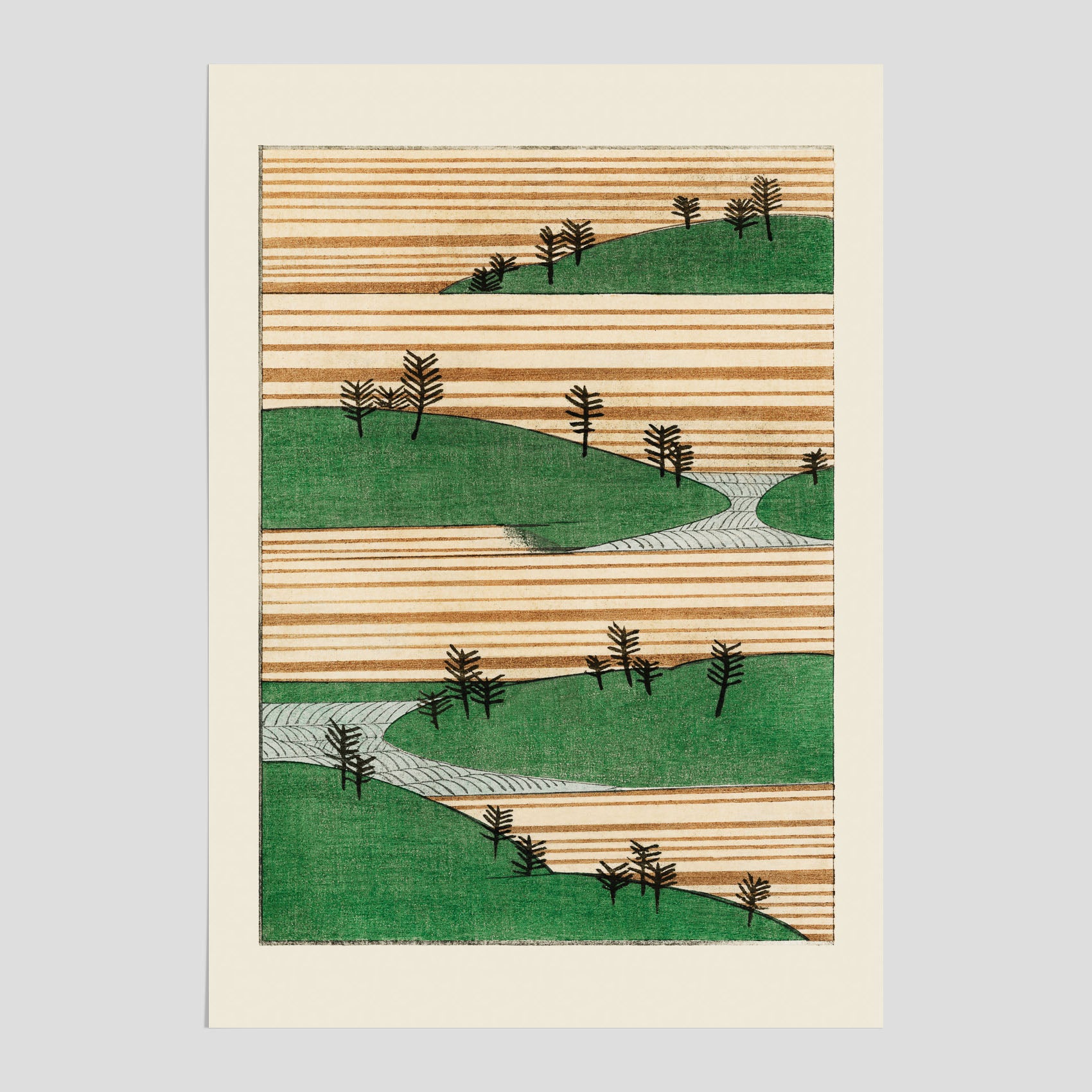Japanskt Landskap poster – Vintageposter av Watanabe Shōtei