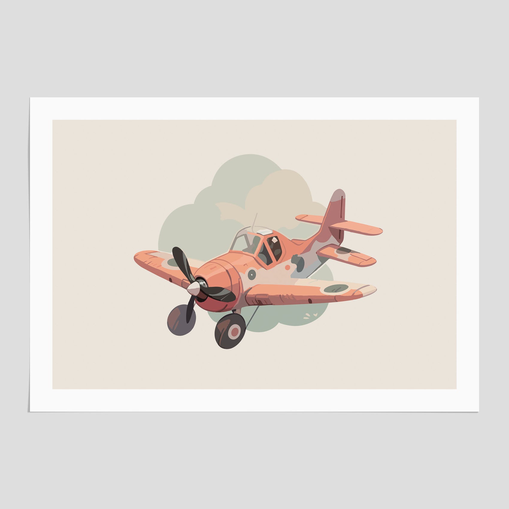 Flygplan Poster No.2 – Affisch till barnrum, Poster för barn, barnposter, barntavla