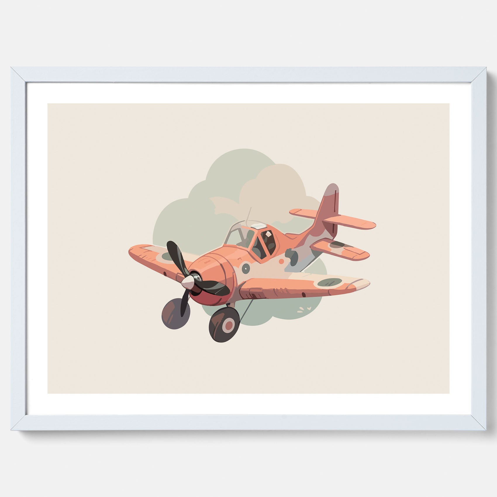 Flygplan Poster No.2 – Affisch till barnrum, Poster för barn, barnposter, barntavla