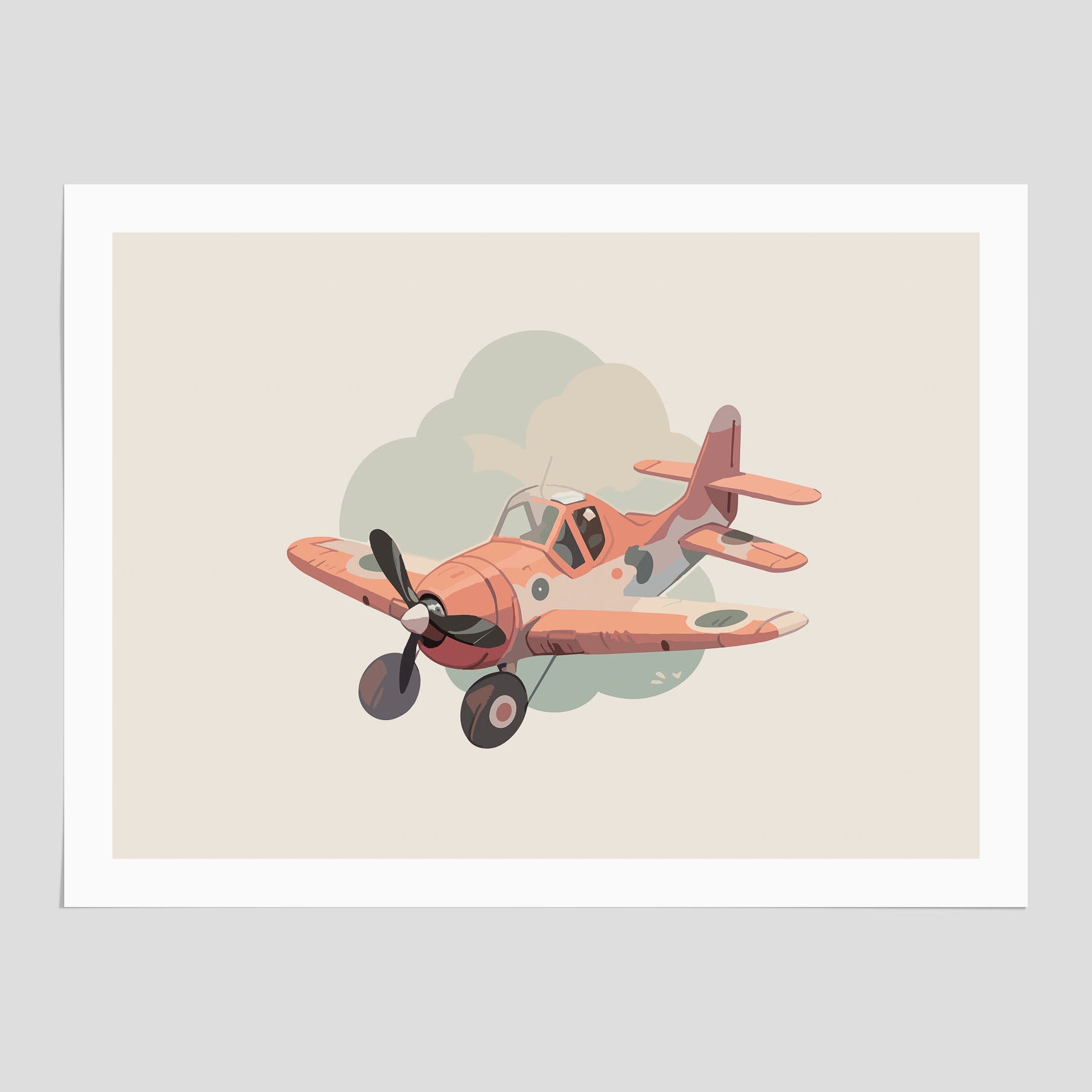Flygplan Poster No.2 – Affisch till barnrum, Poster för barn, barnposter, barntavla