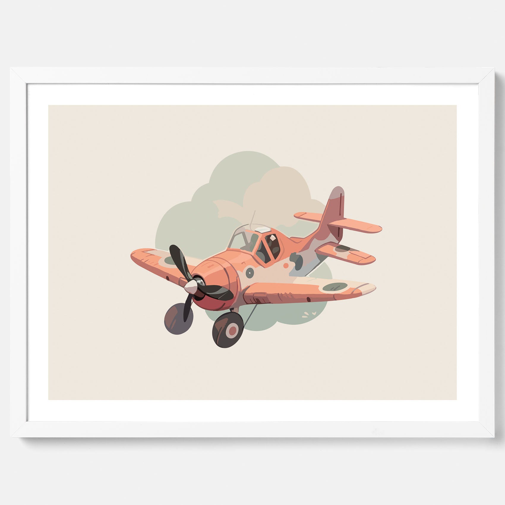 Flygplan Poster No.2 – Affisch till barnrum, Poster för barn, barnposter, barntavla