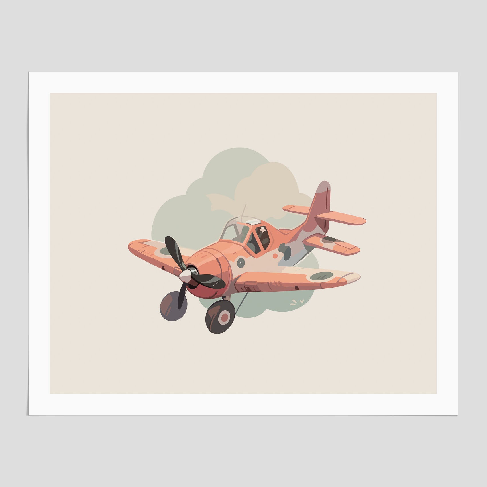 Flygplan Poster No.2 – Affisch till barnrum, Poster för barn, barnposter, barntavla