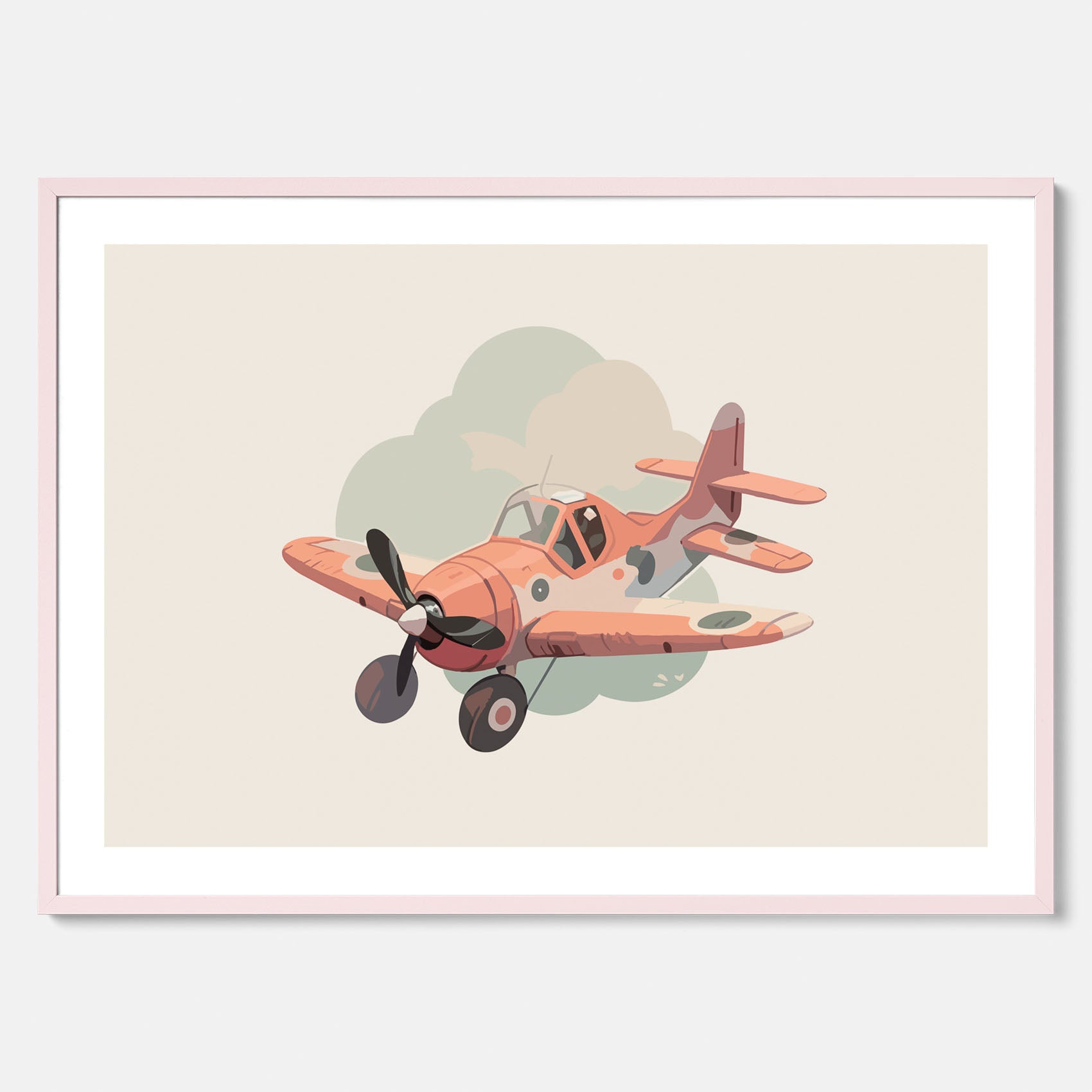 Flygplan Poster No.2 – Affisch till barnrum, Poster för barn, barnposter, barntavla