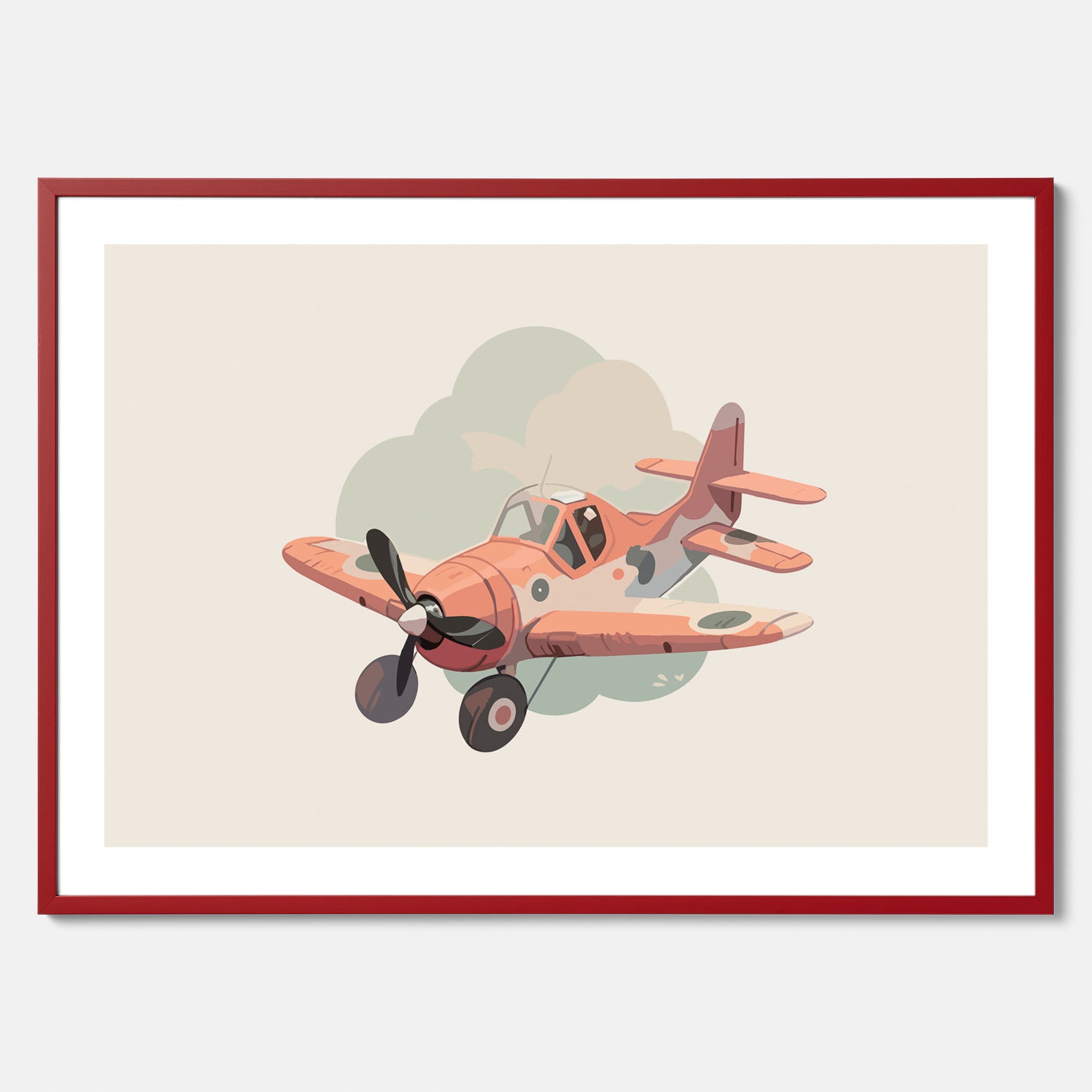 Flygplan Poster No.2 – Affisch till barnrum, Poster för barn, barnposter, barntavla