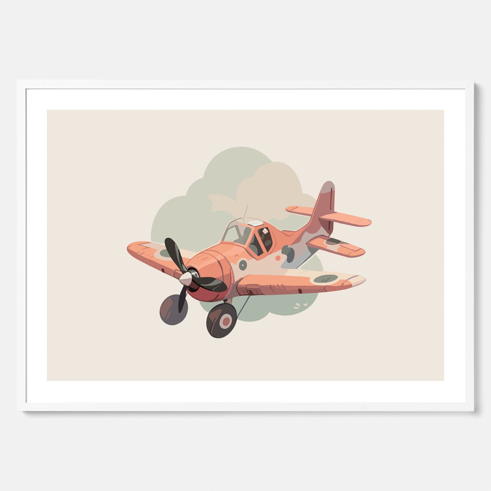Flygplan Poster No.2 – Affisch till barnrum, Poster för barn, barnposter, barntavla