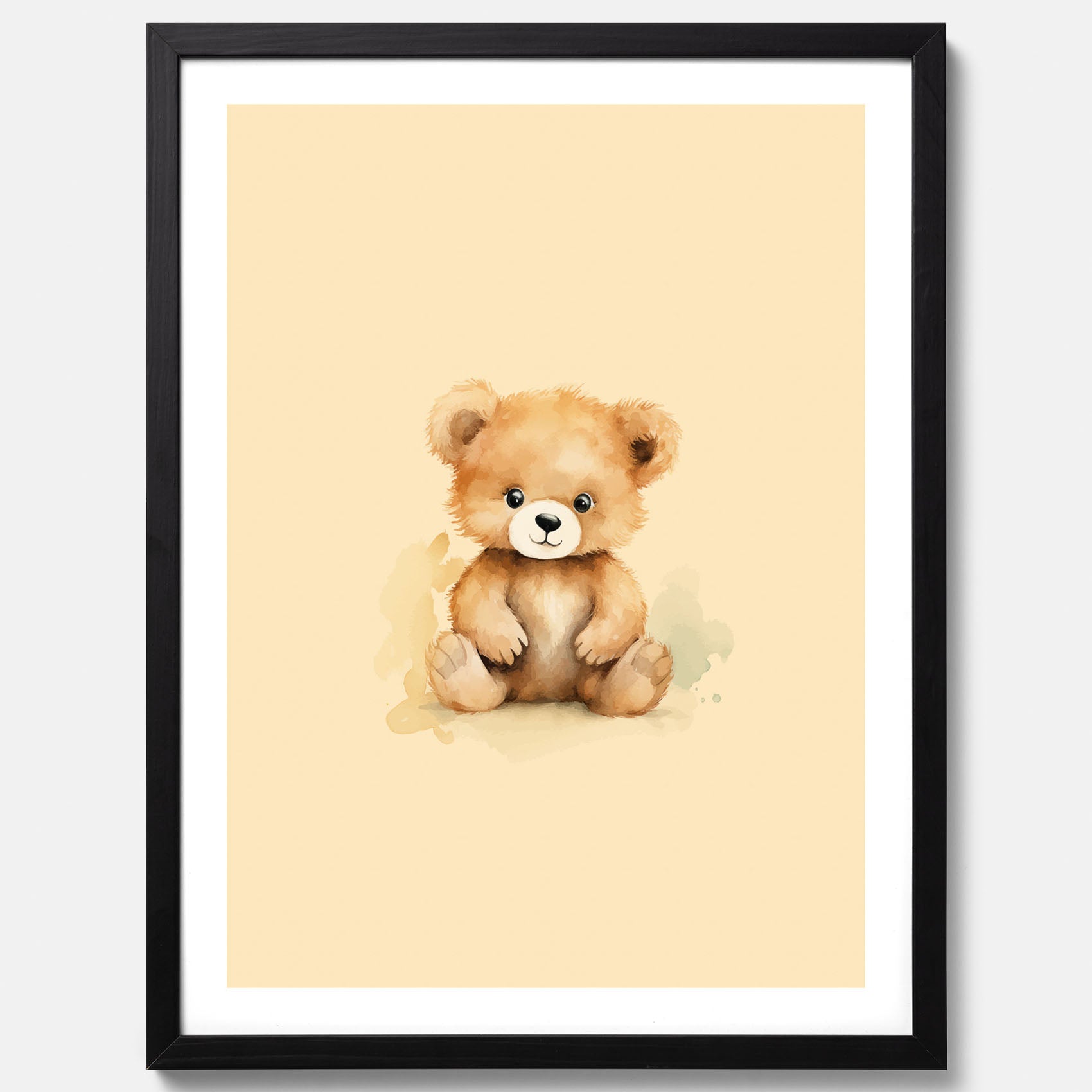 Barnposter med en björn, poster till barnrum, barntavla