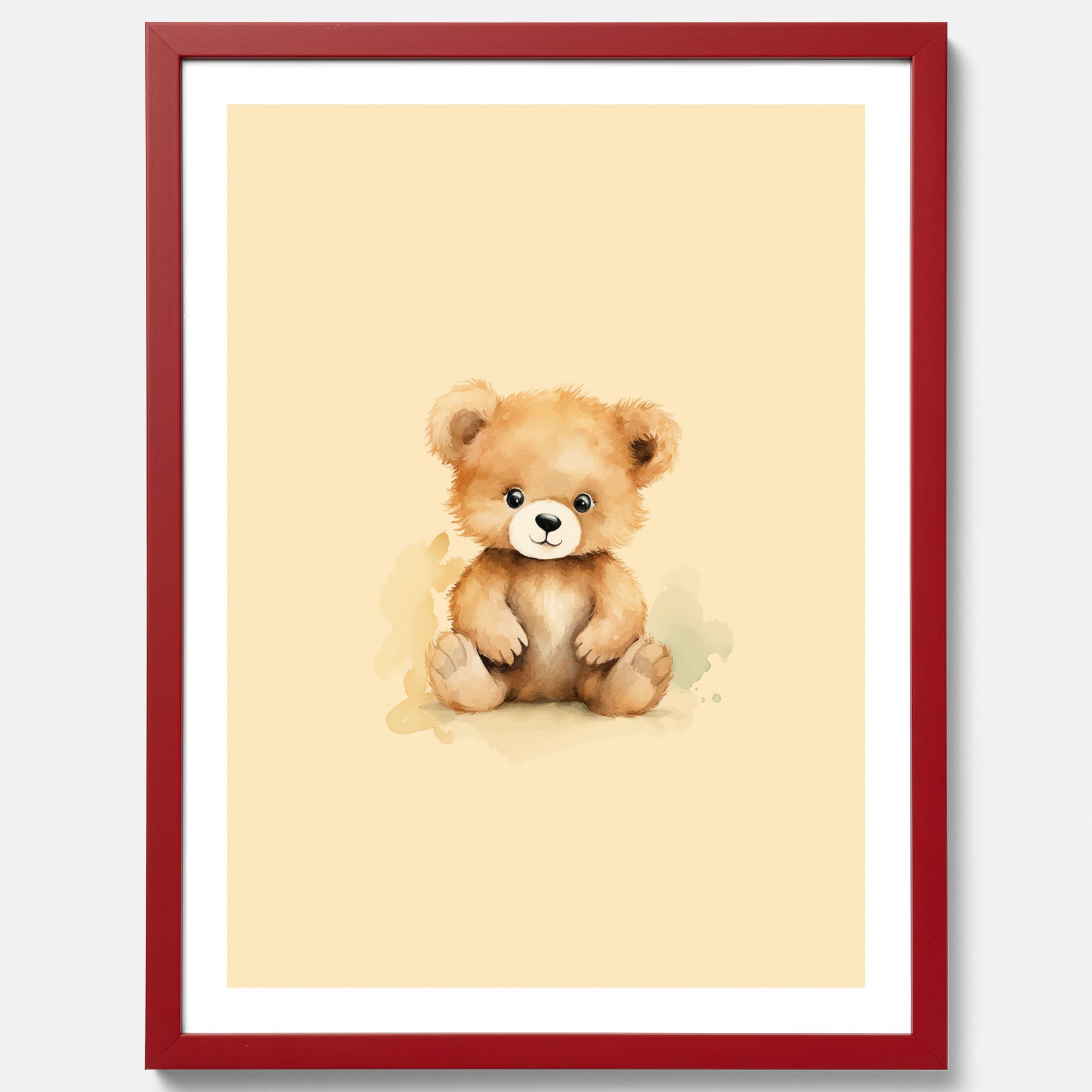 Barnposter med en björn, poster till barnrum, barntavla
