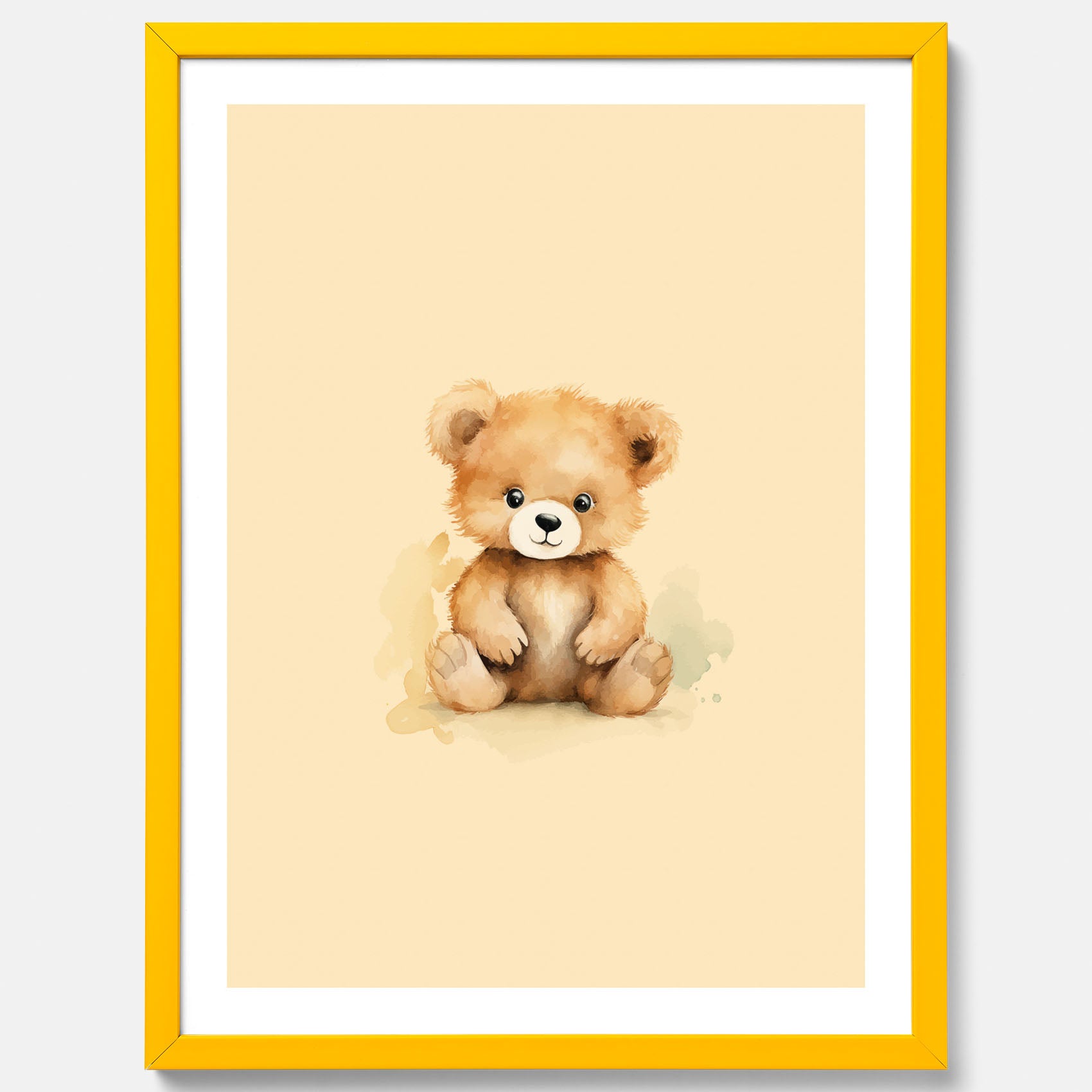 Barnposter med en björn, poster till barnrum, barntavla