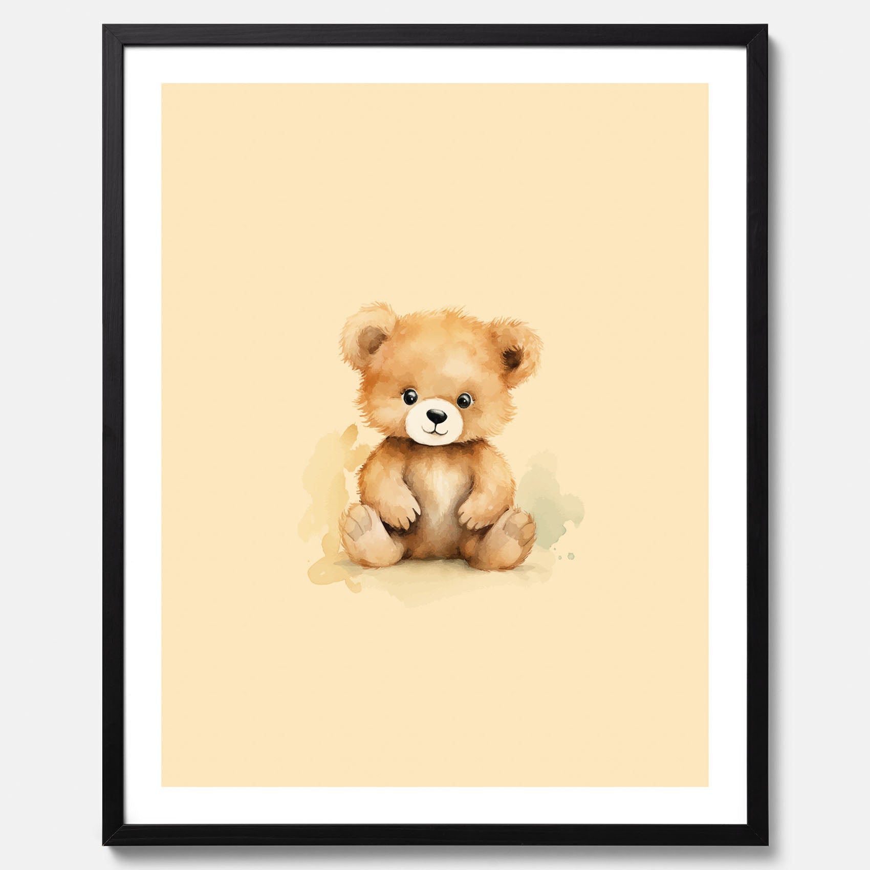 Barnposter med en björn, poster till barnrum, barntavla