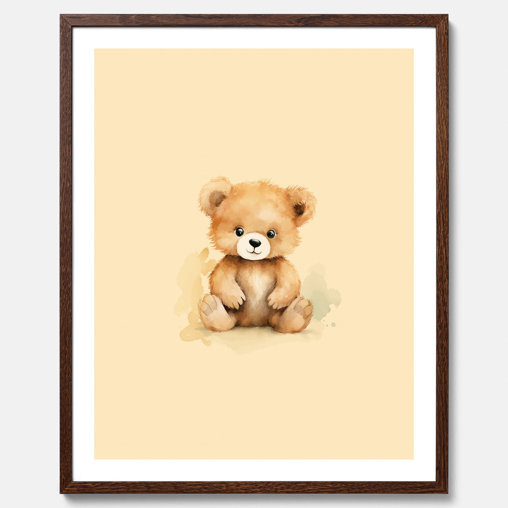 Barnposter med en björn, poster till barnrum, barntavla