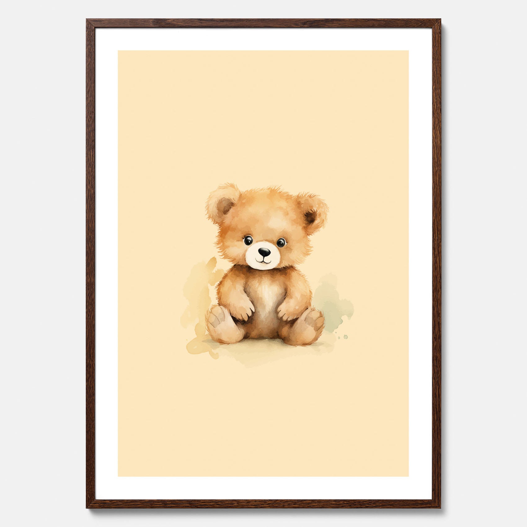 Barnposter med en björn, poster till barnrum, barntavla