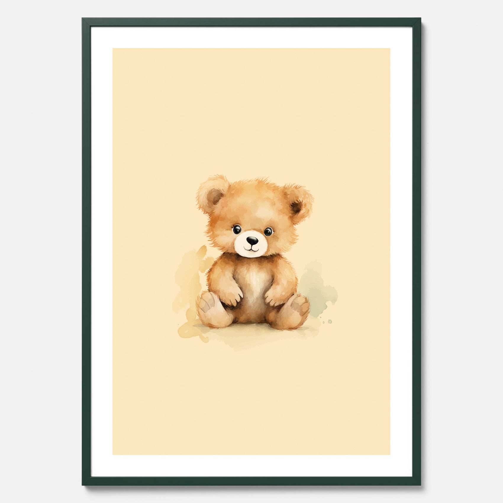 Barnposter med en björn, poster till barnrum, barntavla