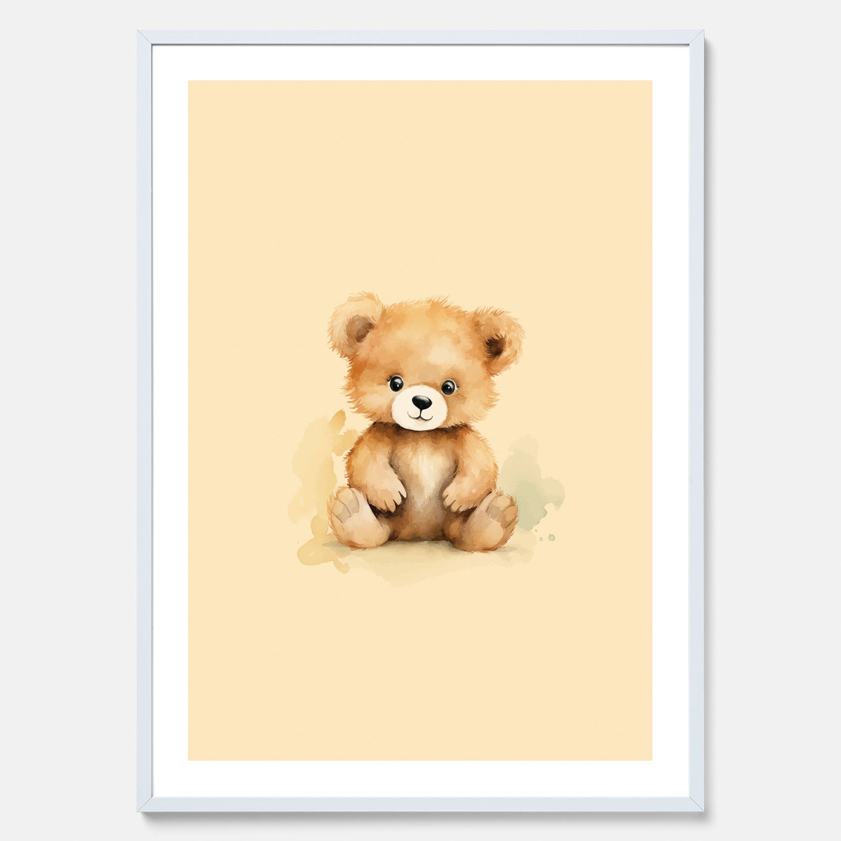 Barnposter med en björn, poster till barnrum, barntavla