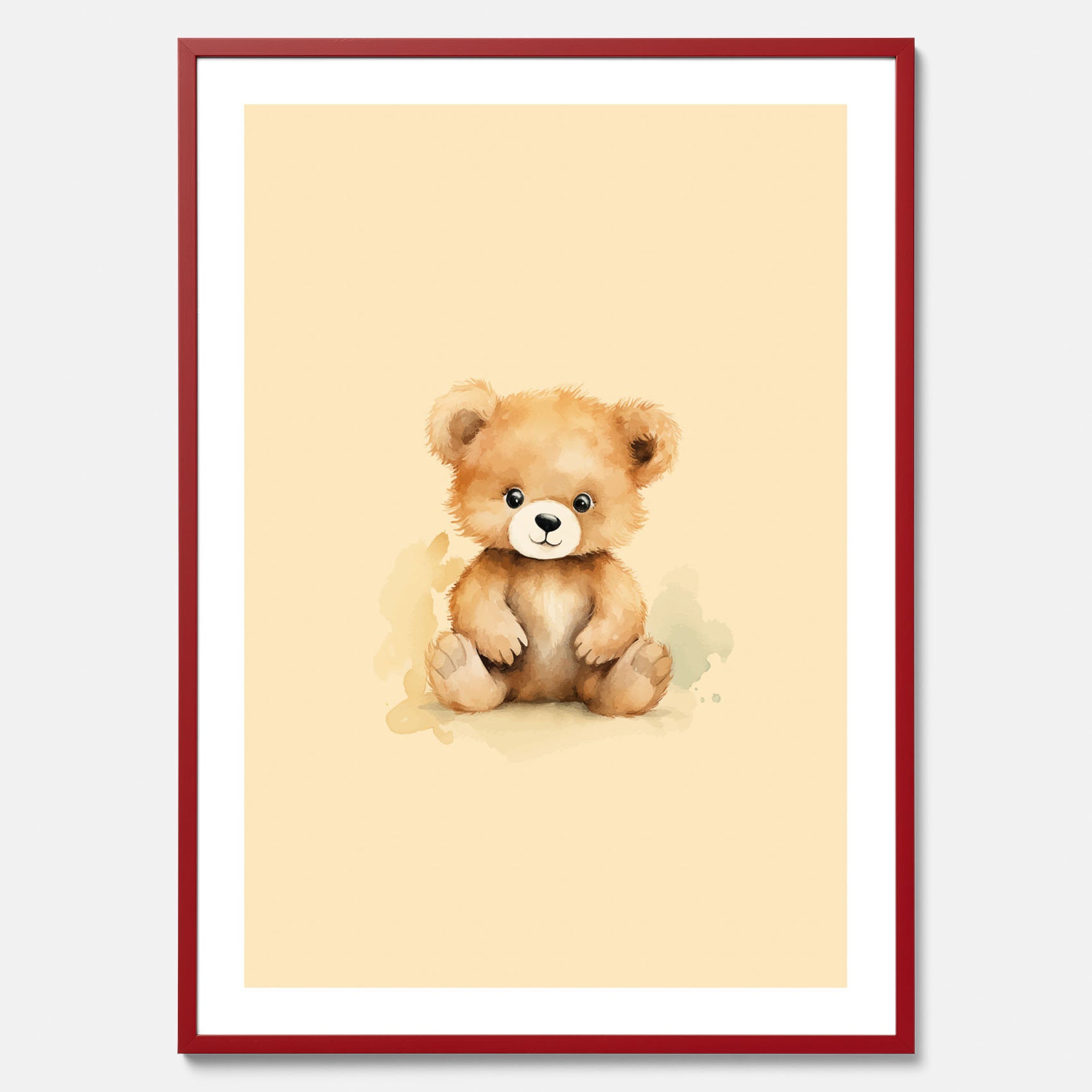 Barnposter med en björn, poster till barnrum, barntavla