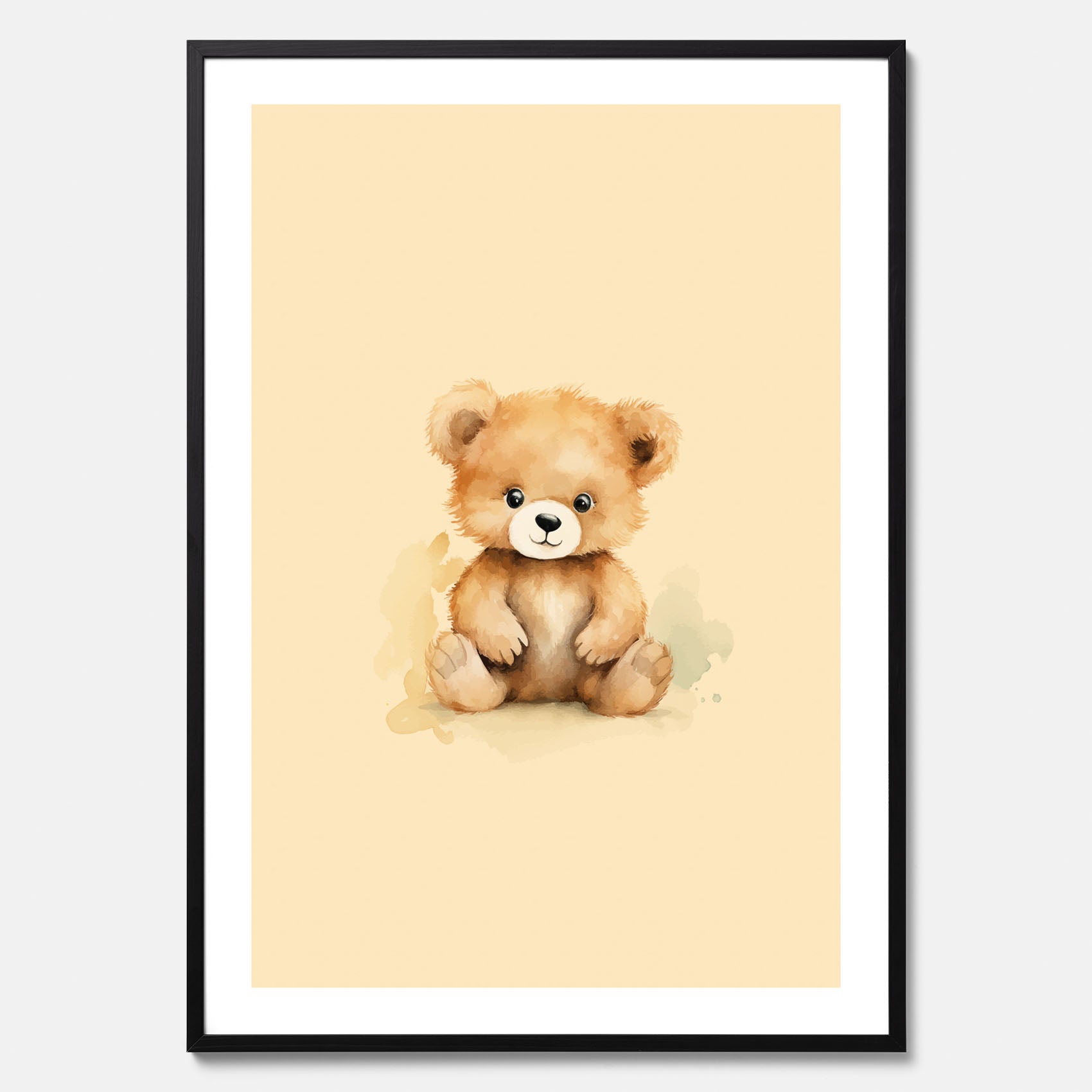 Barnposter med en björn, poster till barnrum, barntavla