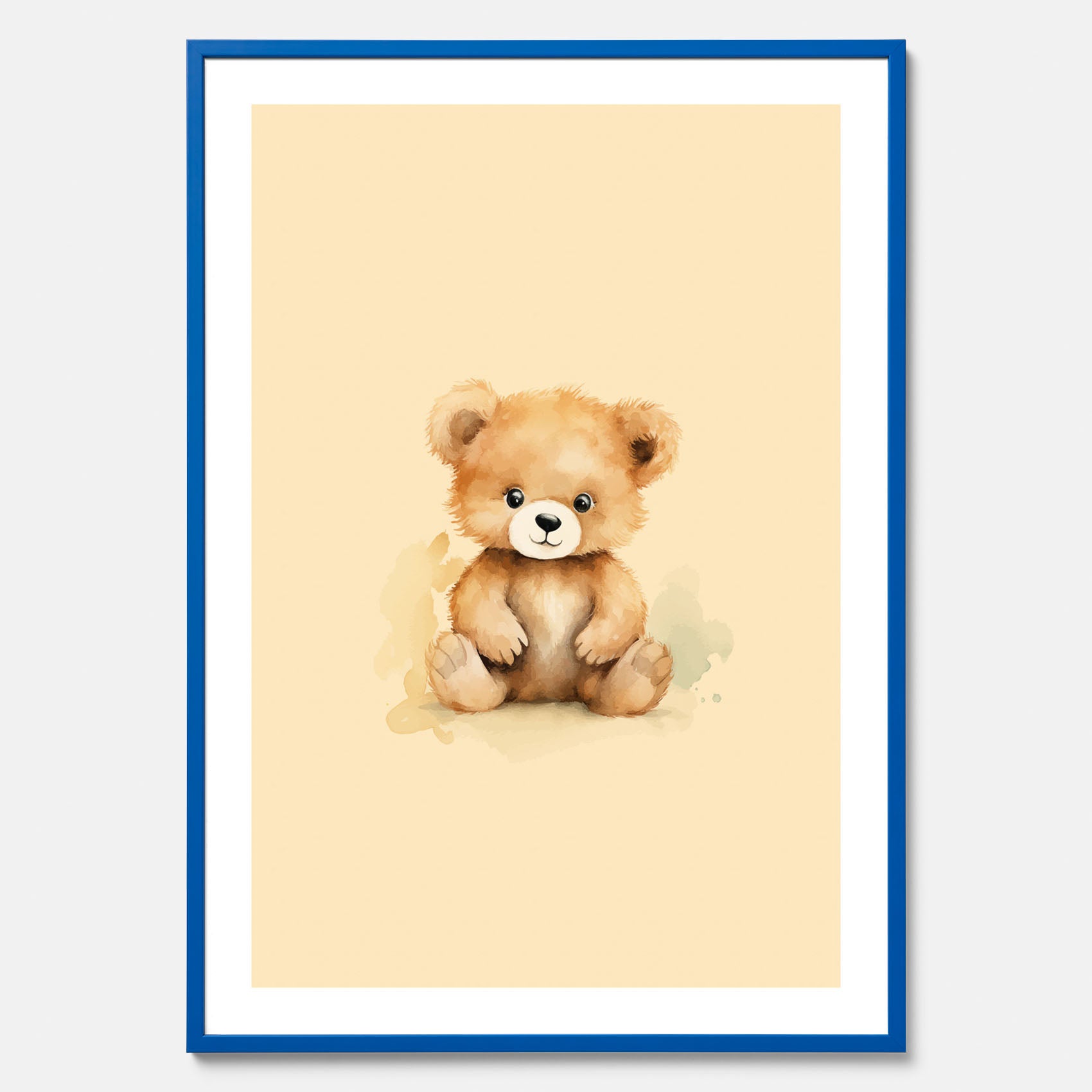 Barnposter med en björn, poster till barnrum, barntavla