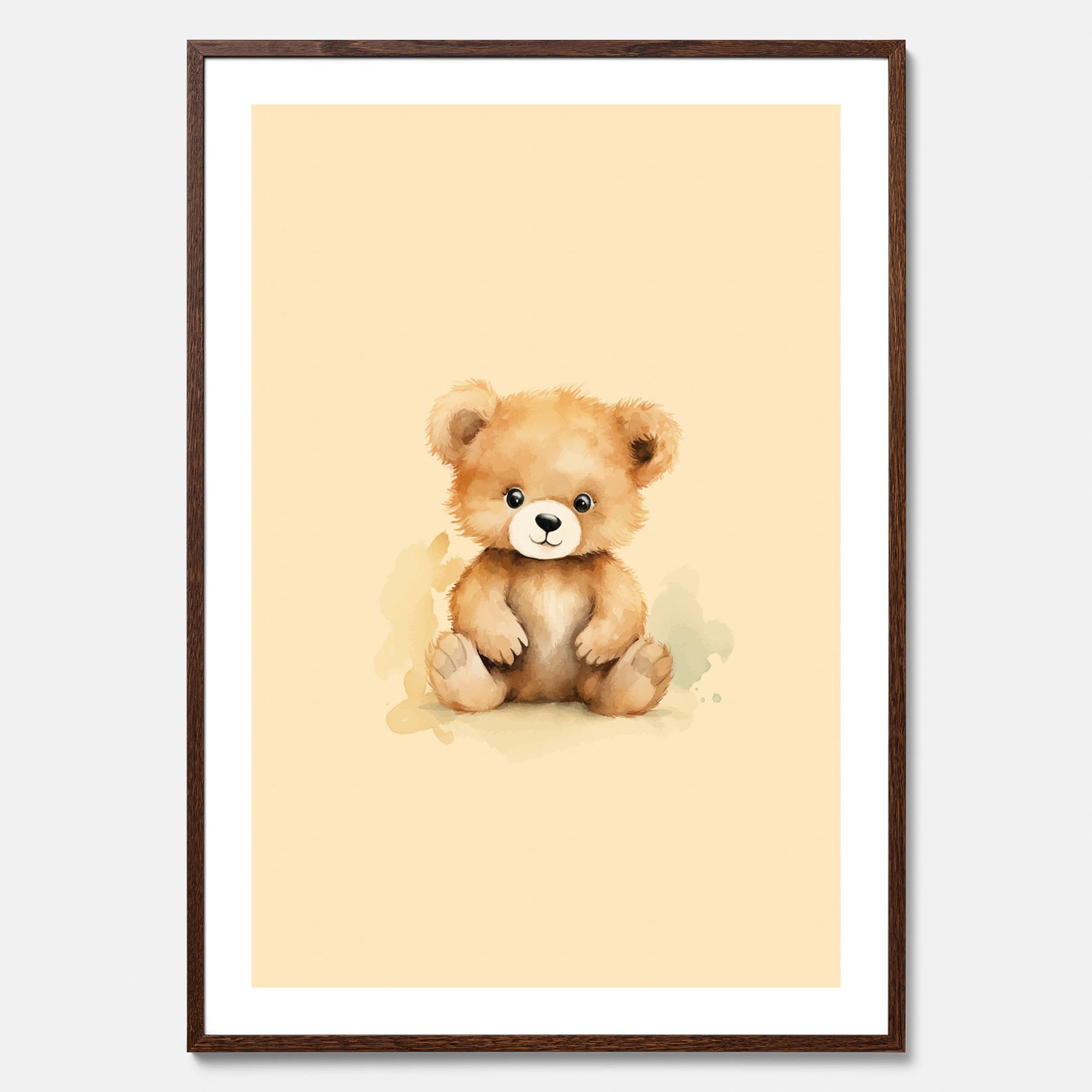 Barnposter med en björn, poster till barnrum, barntavla