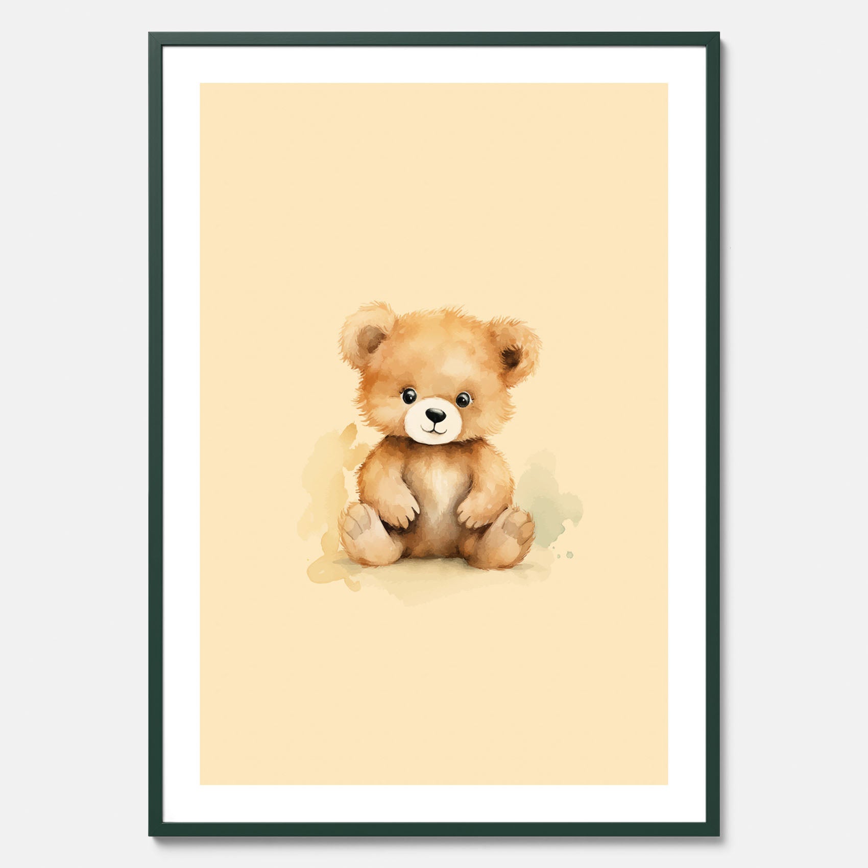Barnposter med en björn, poster till barnrum, barntavla