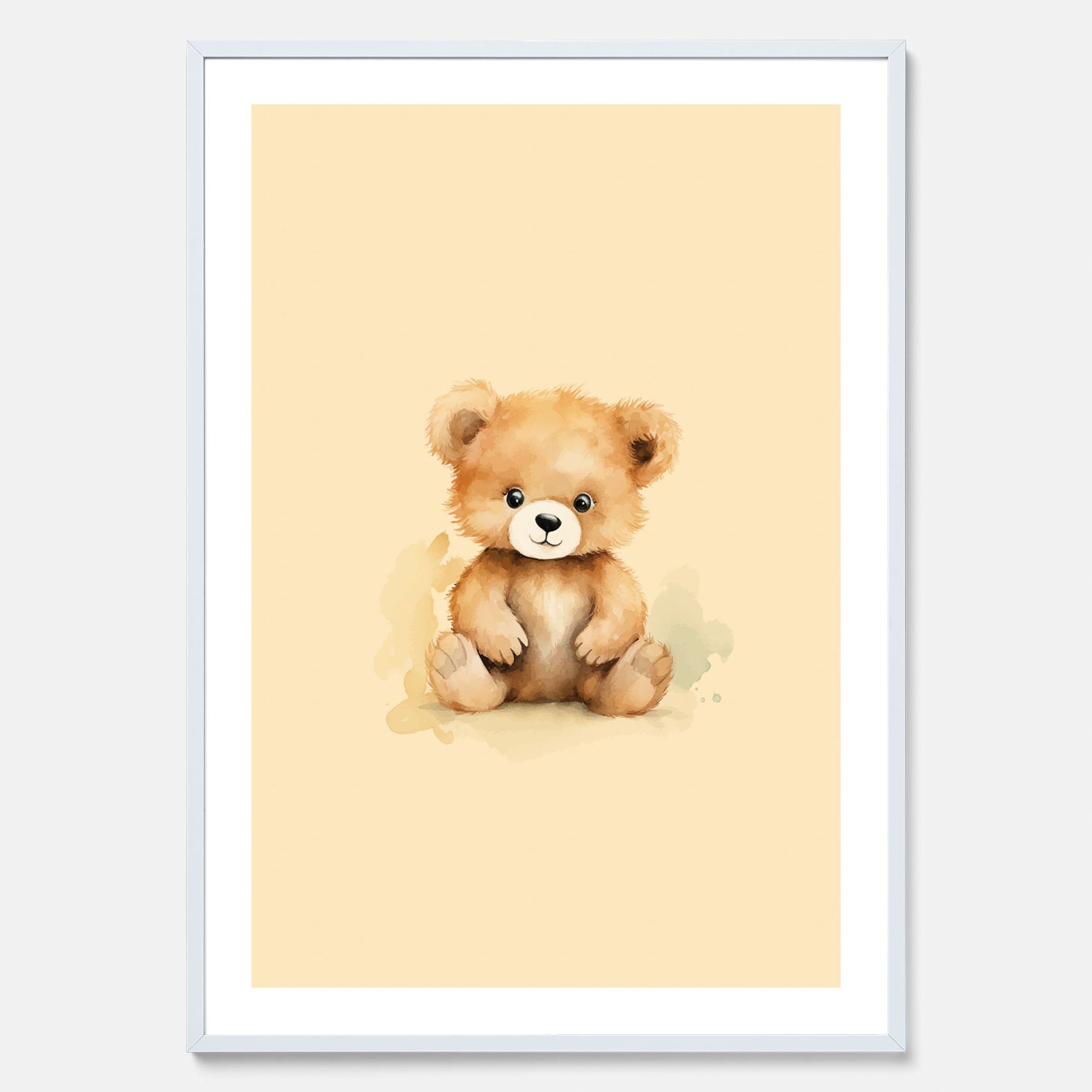 Barnposter med en björn, poster till barnrum, barntavla