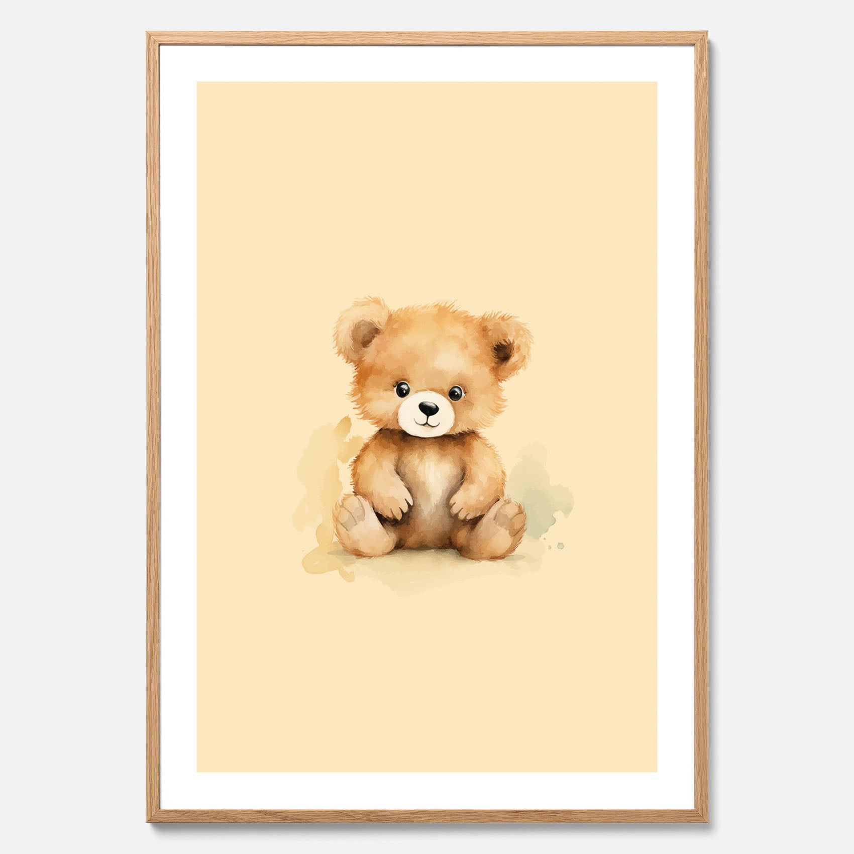 Barnposter med en björn, poster till barnrum, barntavla