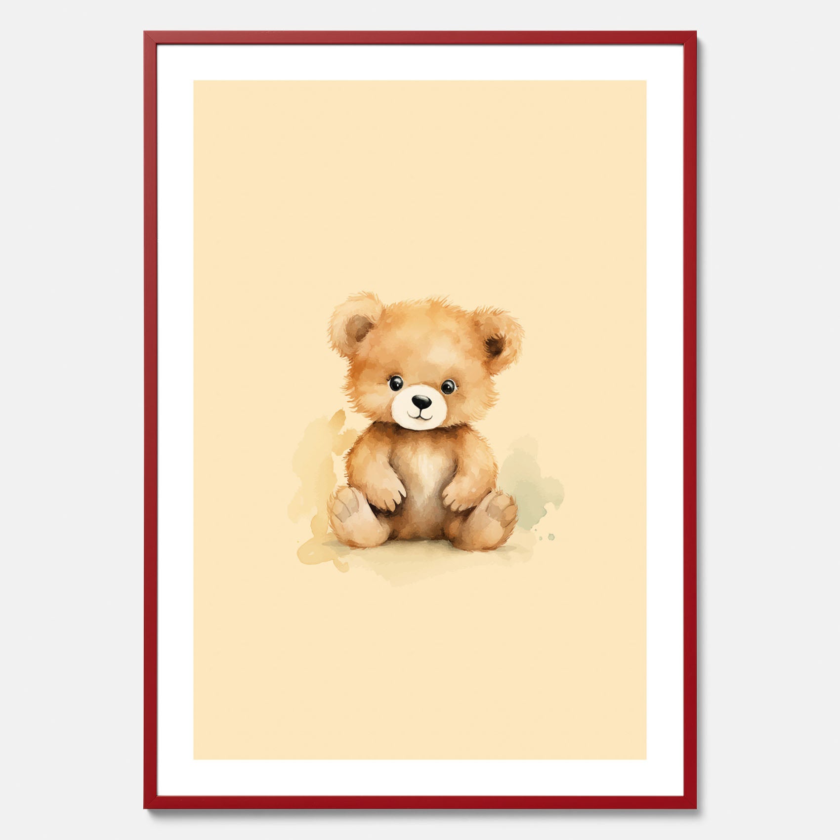 Barnposter med en björn, poster till barnrum, barntavla