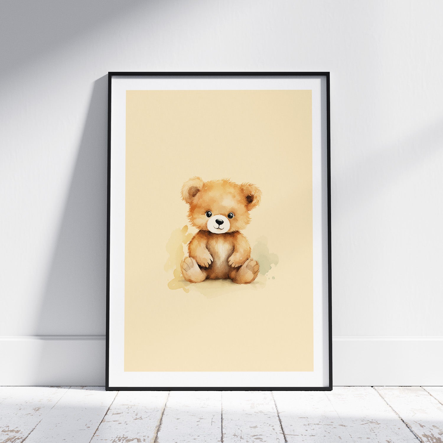 Barnposter med en björn, poster till barnrum, barntavla