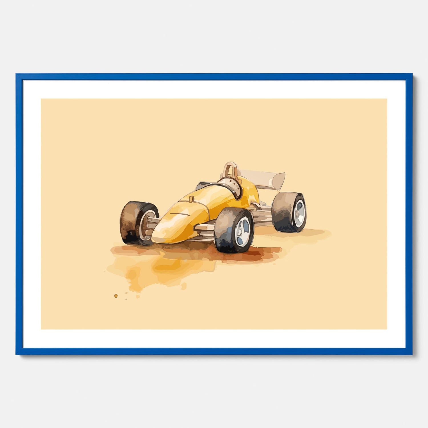 Tavla med en Racerbil Poster – Affisch till barnrum, Poster för barn, bilposter