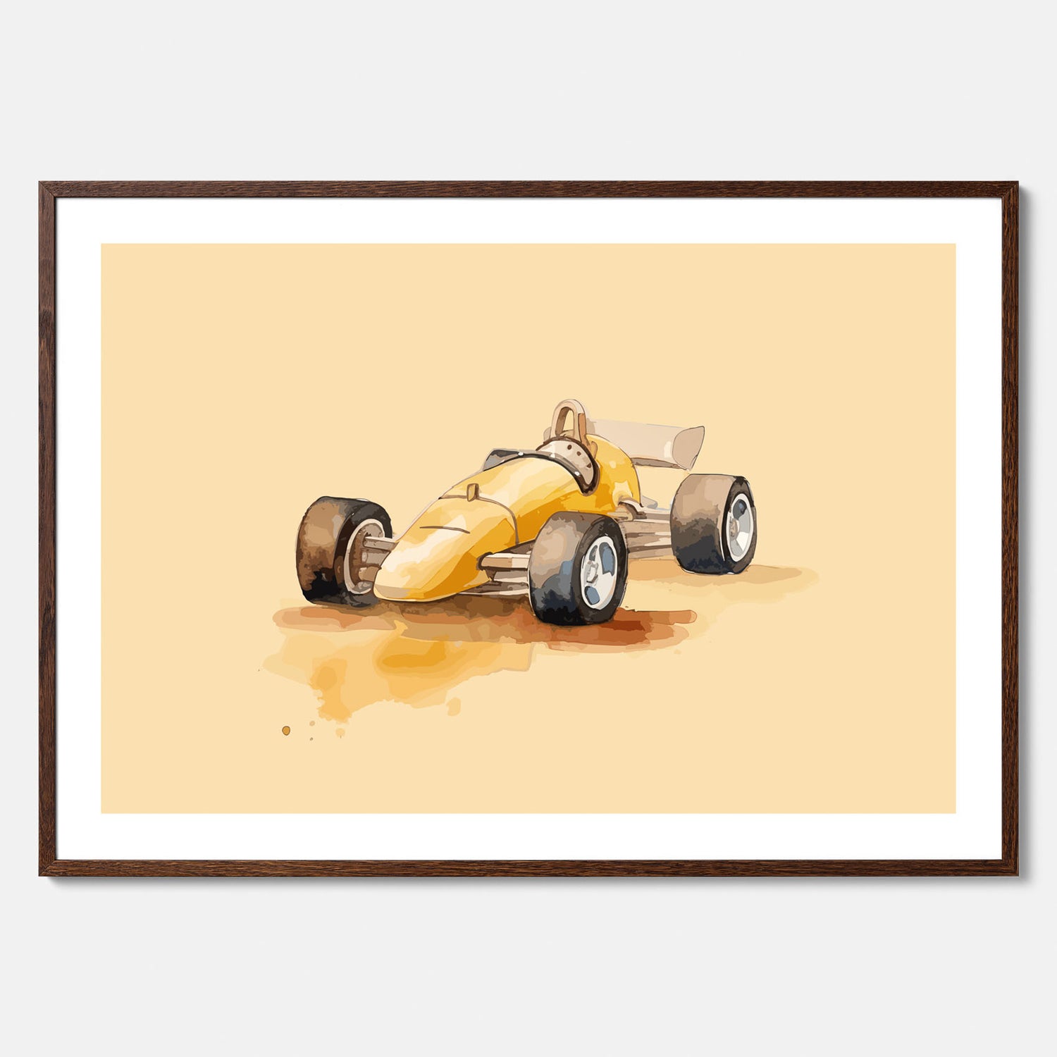 Tavla med en Racerbil Poster – Affisch till barnrum, Poster för barn, bilposter