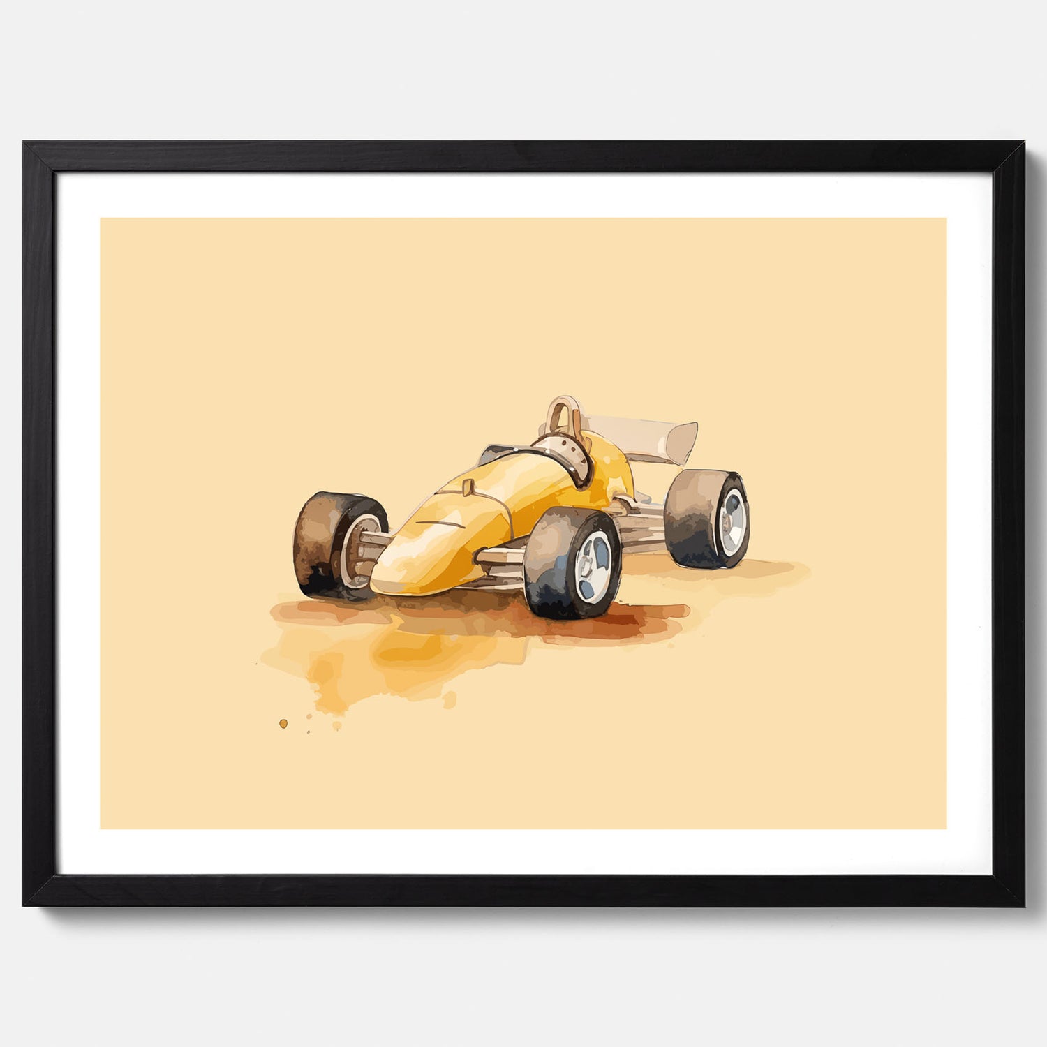Tavla med en Racerbil Poster – Affisch till barnrum, Poster för barn, bilposter