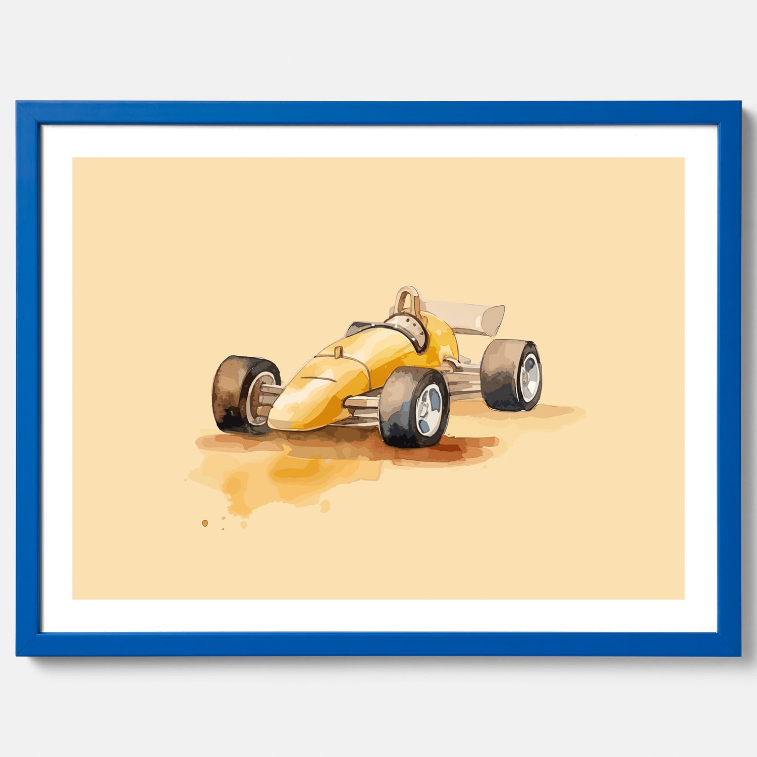 Tavla med en Racerbil Poster – Affisch till barnrum, Poster för barn, bilposter
