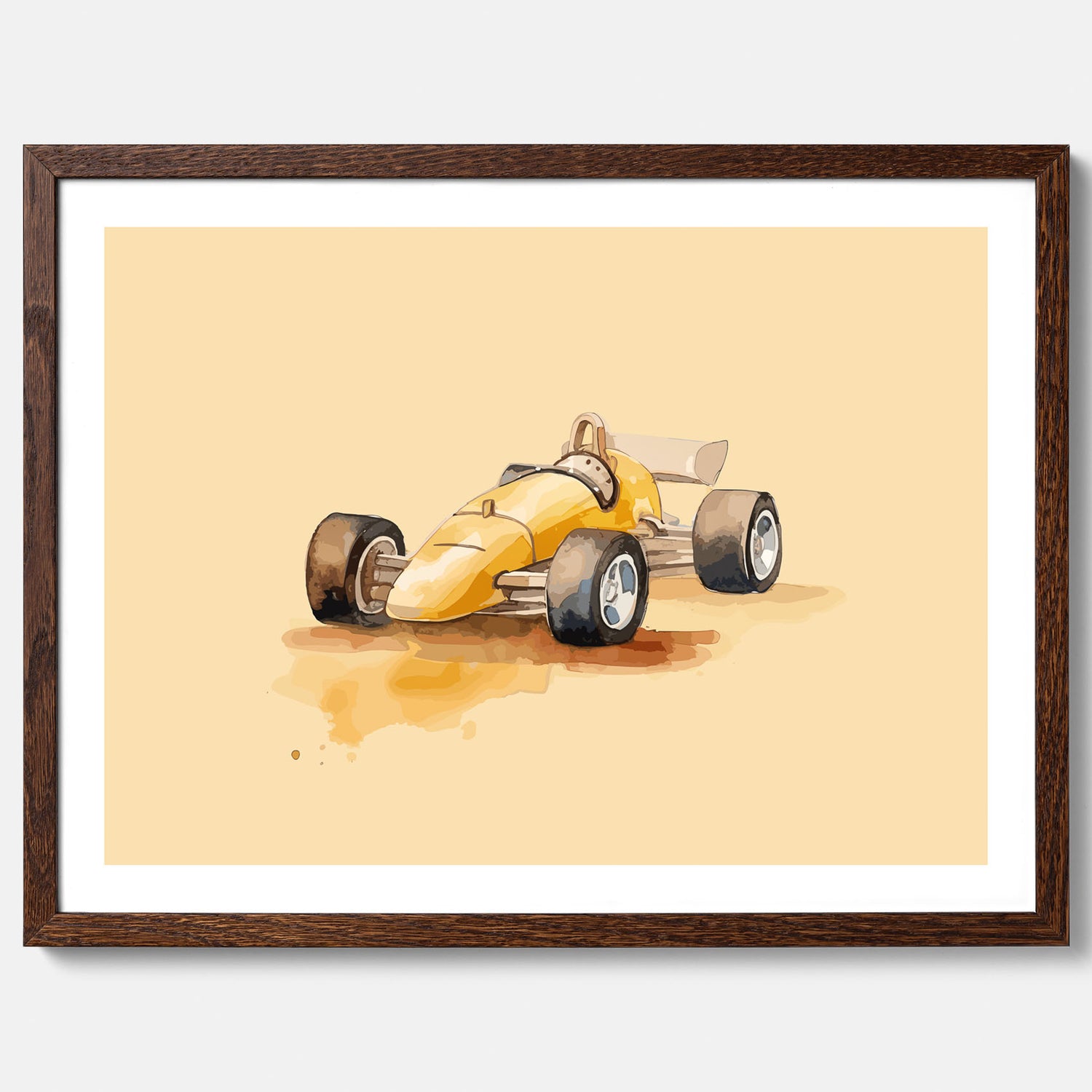 Tavla med en Racerbil Poster – Affisch till barnrum, Poster för barn, bilposter