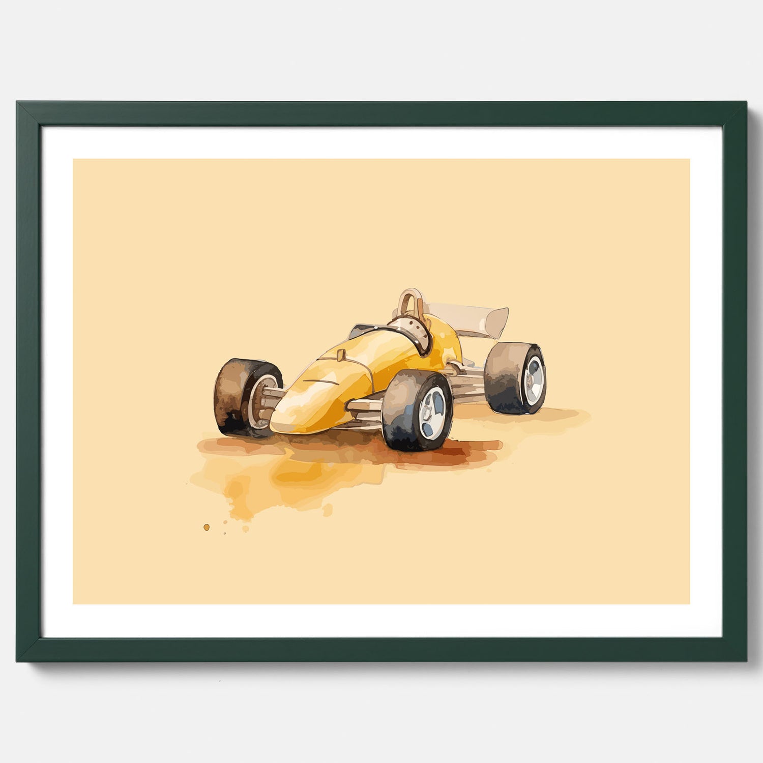 Tavla med en Racerbil Poster – Affisch till barnrum, Poster för barn, bilposter