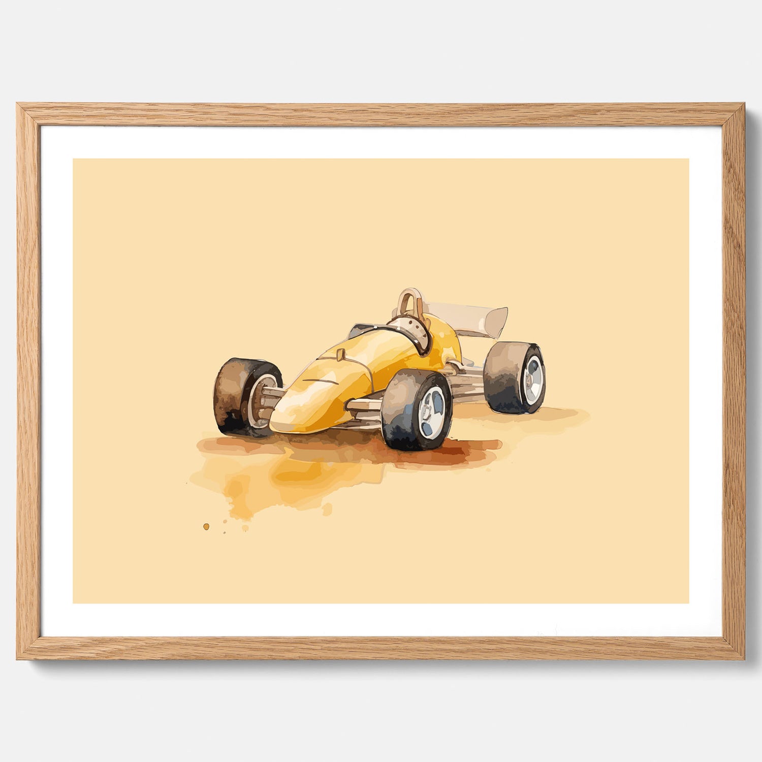 Tavla med en Racerbil Poster – Affisch till barnrum, Poster för barn, bilposter