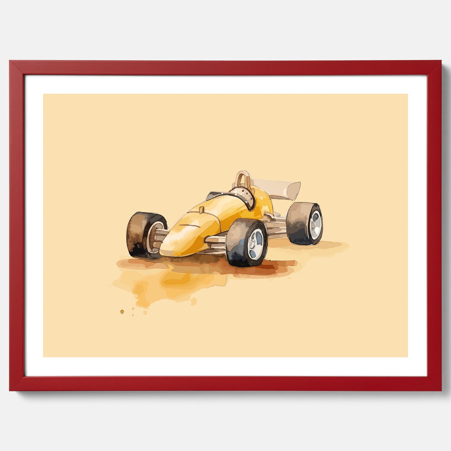 Tavla med en Racerbil Poster – Affisch till barnrum, Poster för barn, bilposter