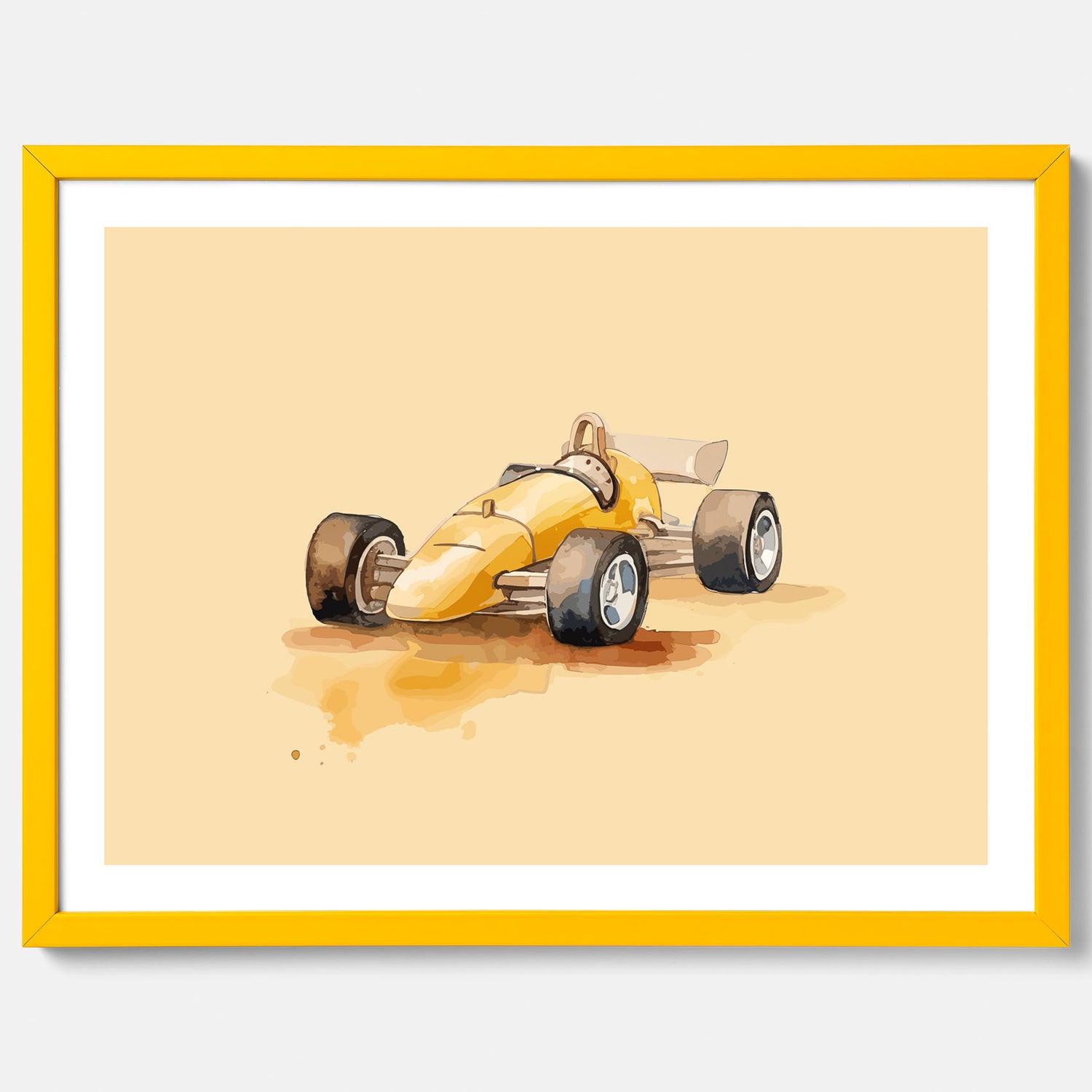 Tavla med en Racerbil Poster – Affisch till barnrum, Poster för barn, bilposter