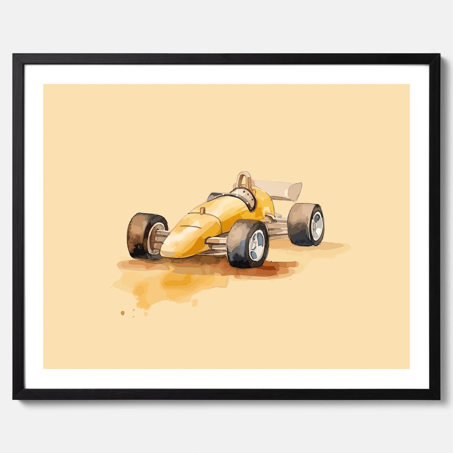 Tavla med en Racerbil Poster – Affisch till barnrum, Poster för barn, bilposter
