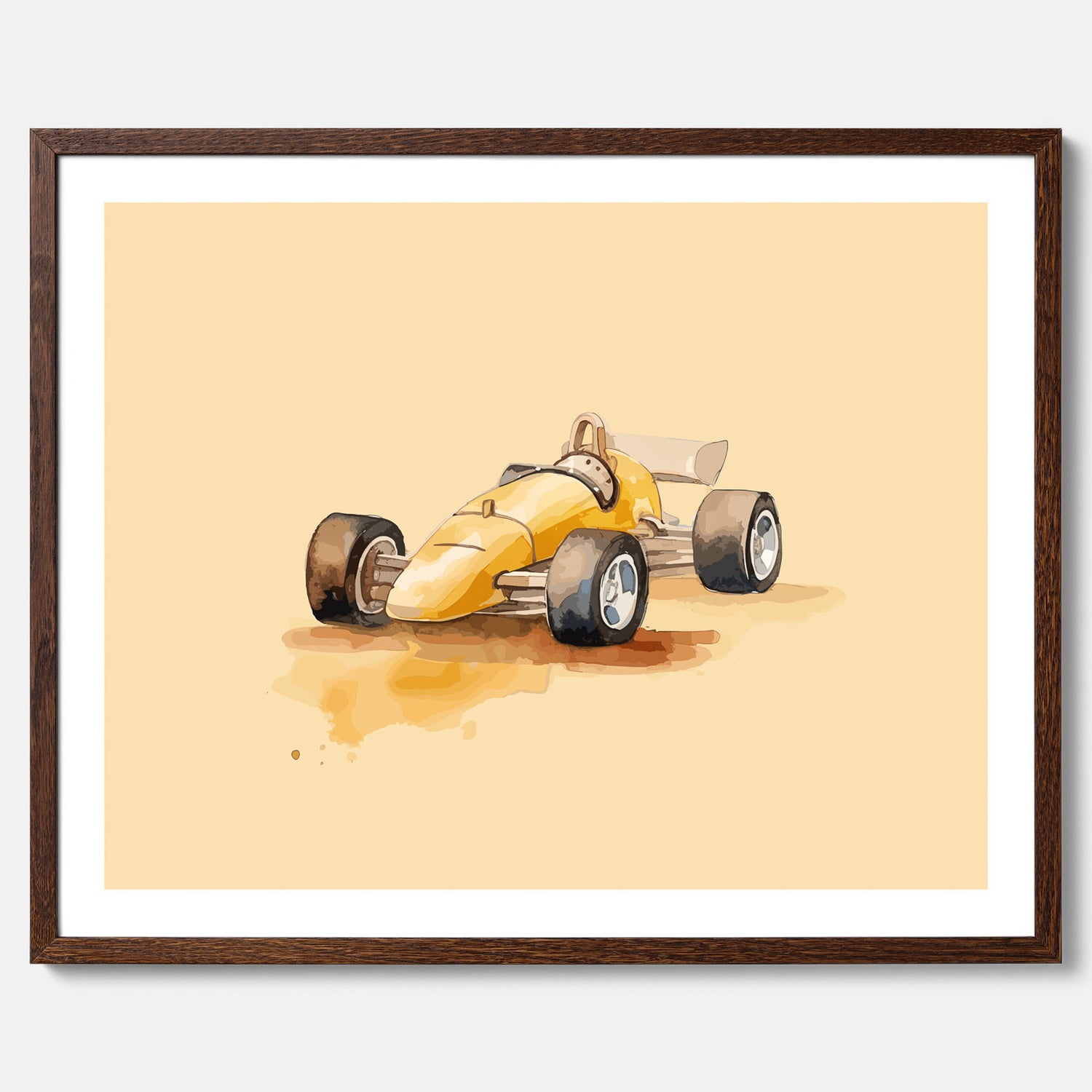 Tavla med en Racerbil Poster – Affisch till barnrum, Poster för barn, bilposter