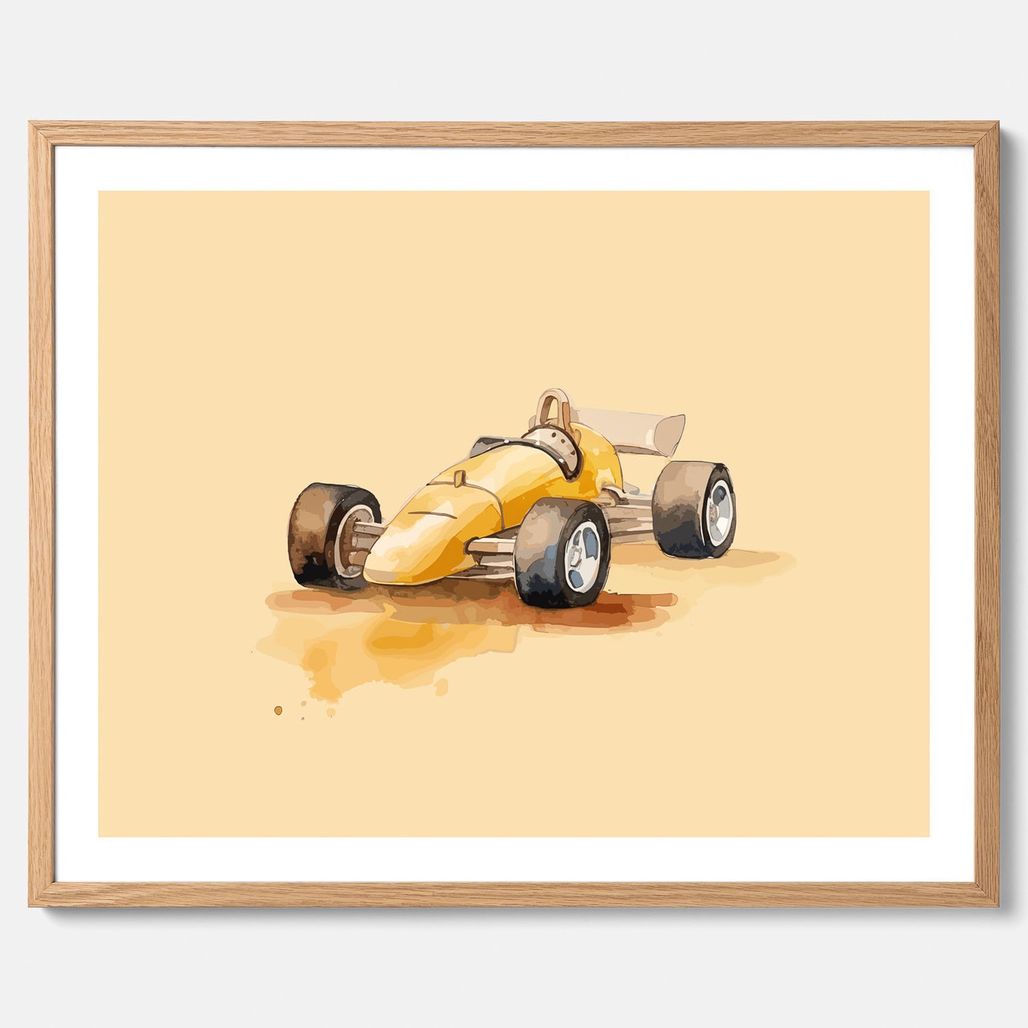 Tavla med en Racerbil Poster – Affisch till barnrum, Poster för barn, bilposter