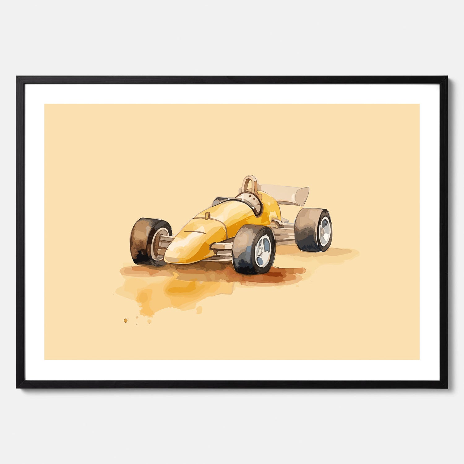 Tavla med en Racerbil Poster – Affisch till barnrum, Poster för barn, bilposter