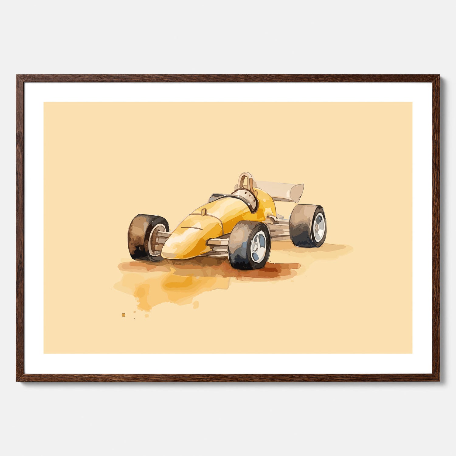 Tavla med en Racerbil Poster – Affisch till barnrum, Poster för barn, bilposter
