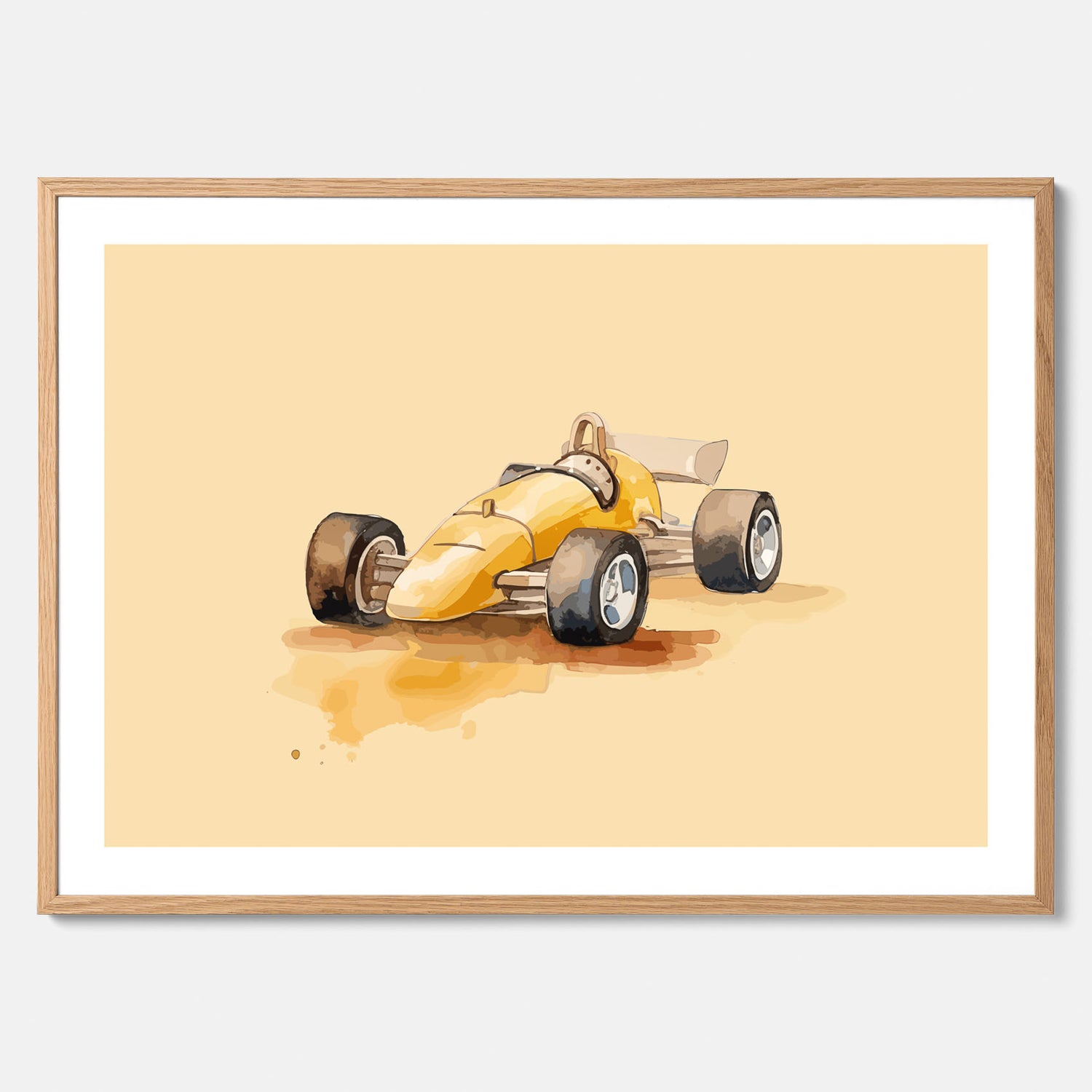 Tavla med en Racerbil Poster – Affisch till barnrum, Poster för barn, bilposter